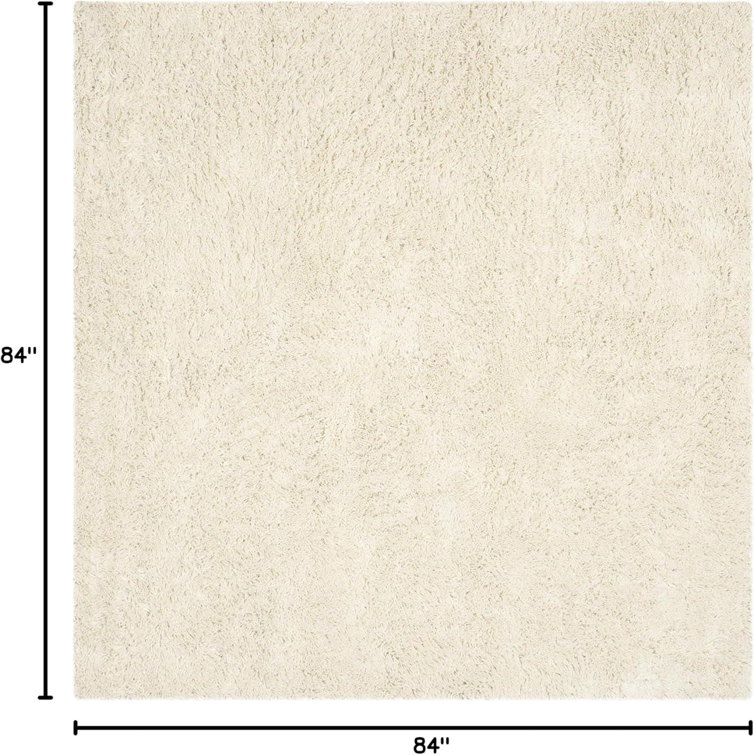 image:imageSAFAVIEH Classic Shag Collection Area Rug 5 x 8 Lime Handmade 175inch Thick Ideal for High Traffic Areas in Living Room Bedroom SG240BIvory