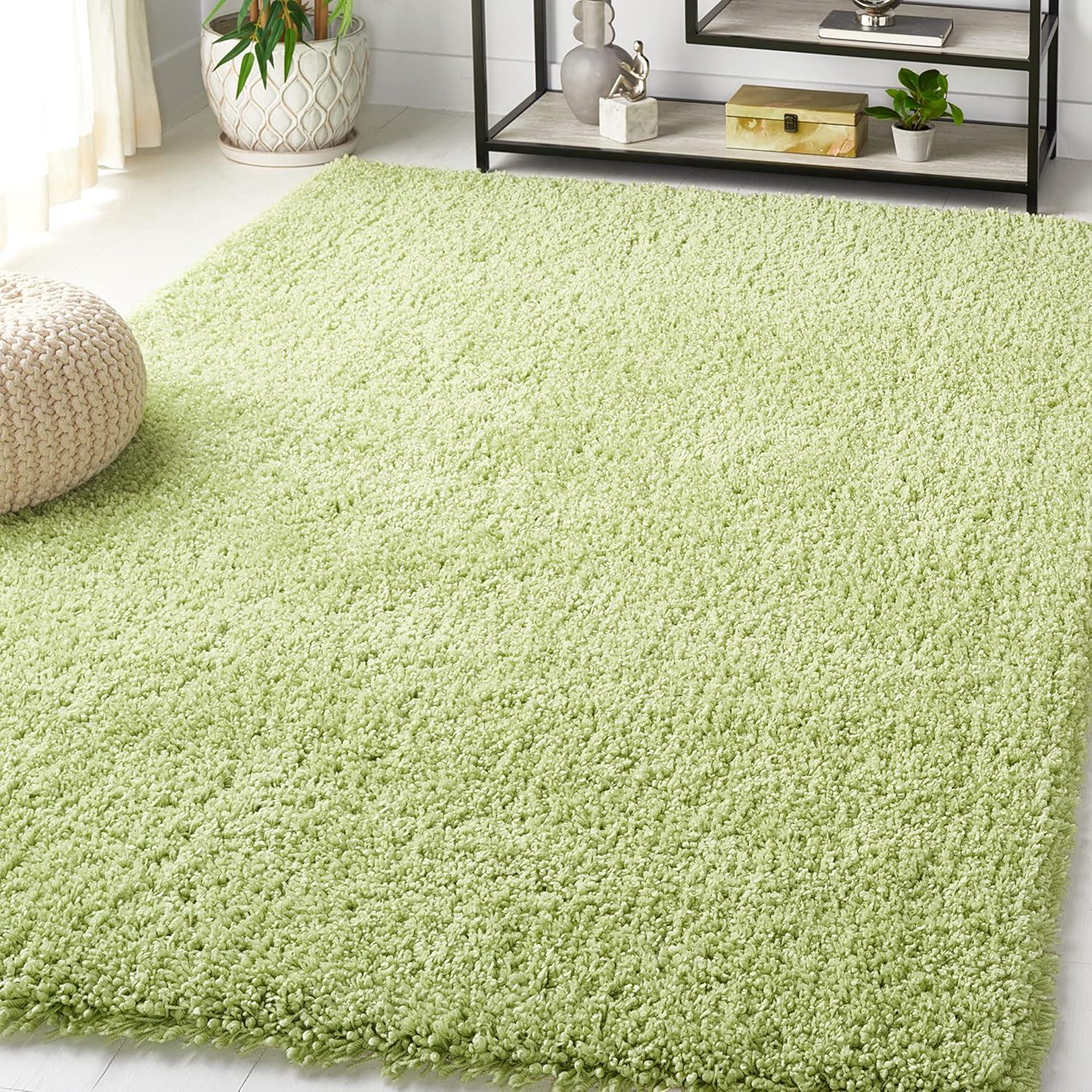 image:imageSAFAVIEH Classic Shag Collection Area Rug 5 x 8 Lime Handmade 175inch Thick Ideal for High Traffic Areas in Living Room Bedroom SG240BLimeGreen