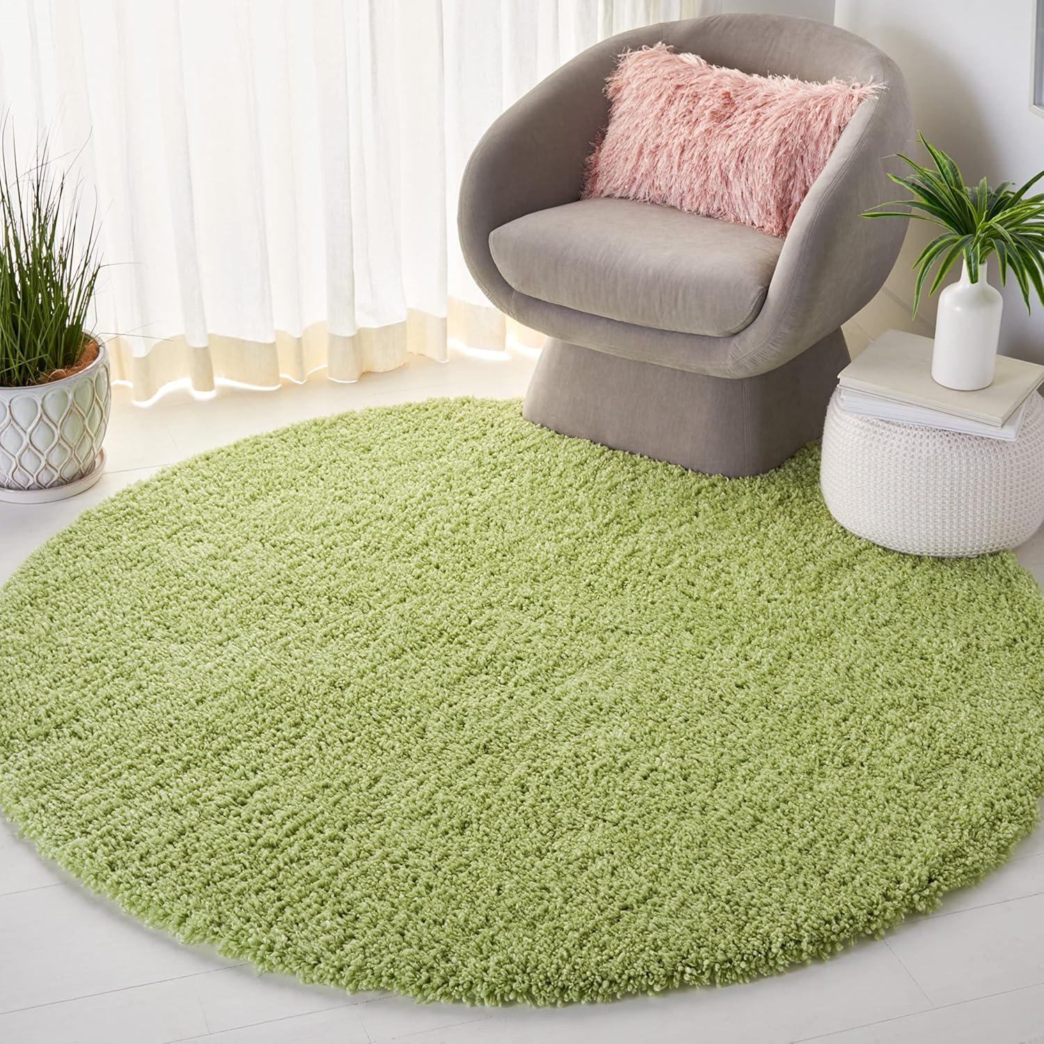 image:imageSAFAVIEH Classic Shag Collection Area Rug 5 x 8 Lime Handmade 175inch Thick Ideal for High Traffic Areas in Living Room Bedroom SG240BLimeGreen
