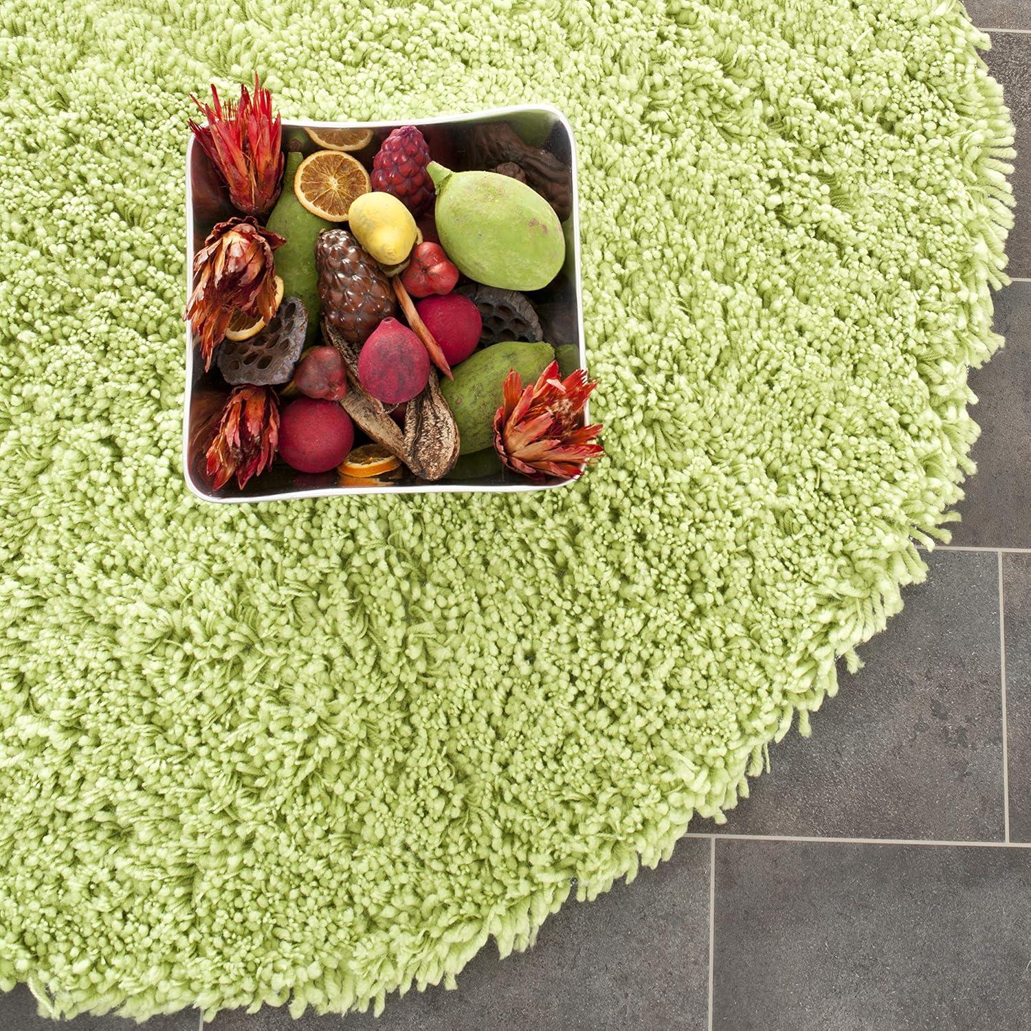 image:imageSAFAVIEH Classic Shag Collection Area Rug 5 x 8 Lime Handmade 175inch Thick Ideal for High Traffic Areas in Living Room Bedroom SG240BLimeGreen
