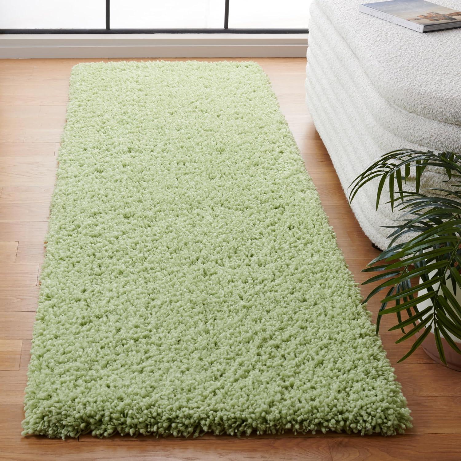 image:imageSAFAVIEH Classic Shag Collection Area Rug 5 x 8 Lime Handmade 175inch Thick Ideal for High Traffic Areas in Living Room Bedroom SG240BLimeGreen