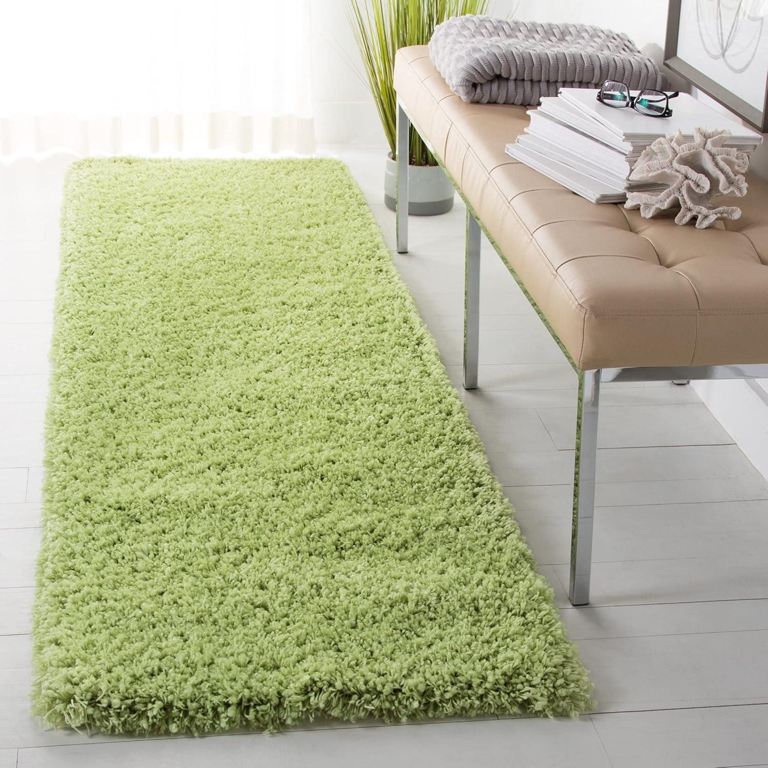 image:imageSAFAVIEH Classic Shag Collection Area Rug 5 x 8 Lime Handmade 175inch Thick Ideal for High Traffic Areas in Living Room Bedroom SG240BLimeGreen