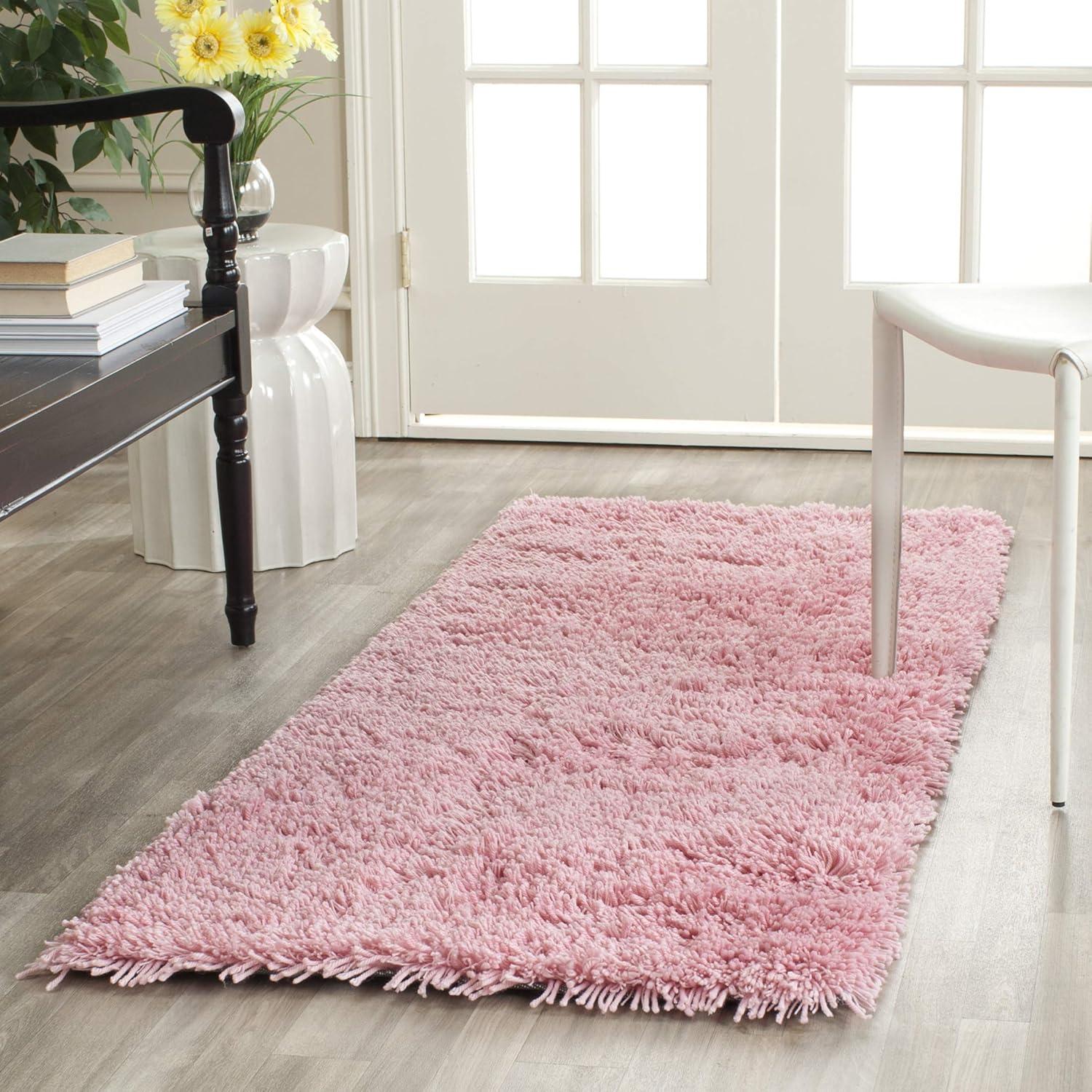 image:imageSAFAVIEH Classic Shag Collection Area Rug 5 x 8 Lime Handmade 175inch Thick Ideal for High Traffic Areas in Living Room Bedroom SG240BPink