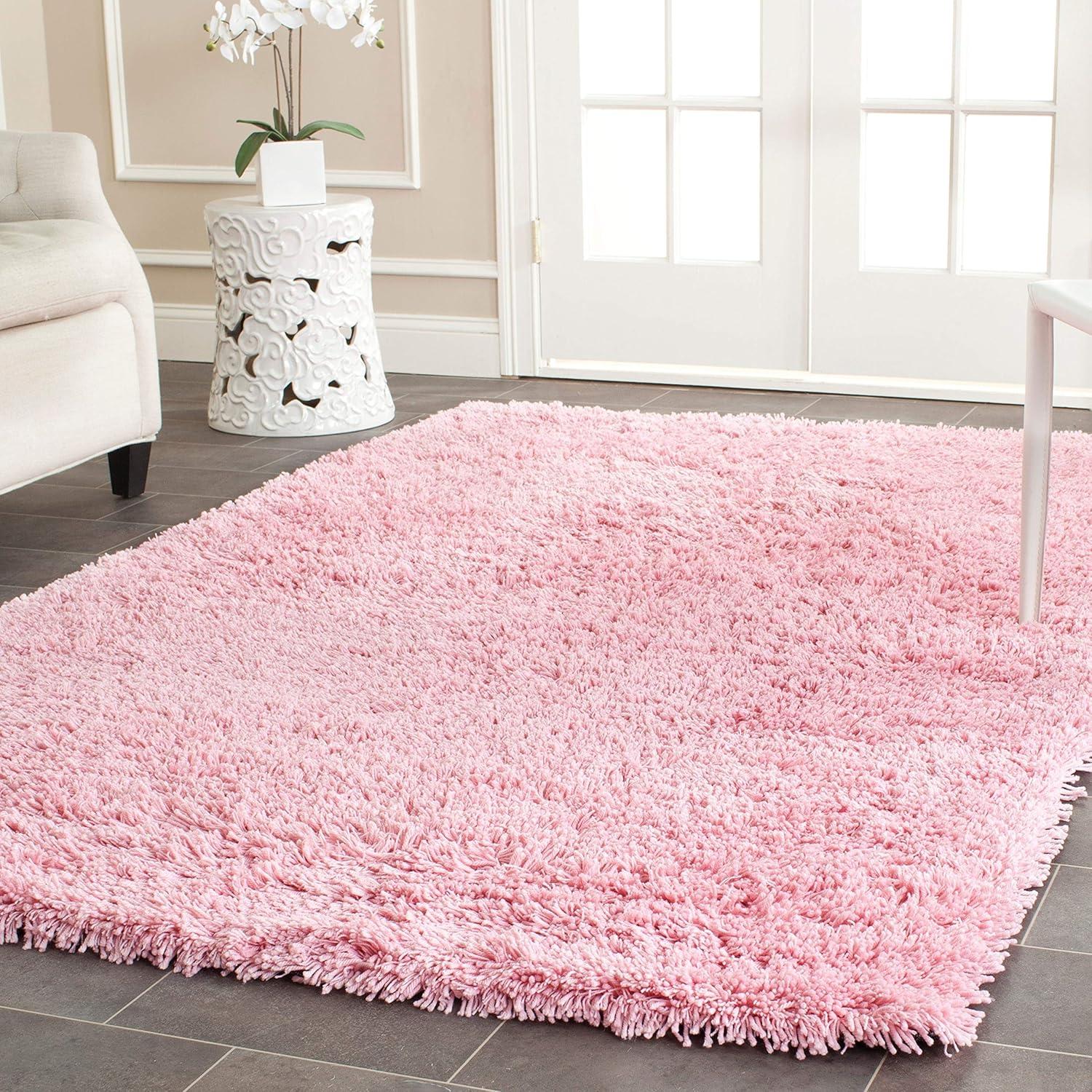 image:imageSAFAVIEH Classic Shag Collection Area Rug 5 x 8 Lime Handmade 175inch Thick Ideal for High Traffic Areas in Living Room Bedroom SG240BPink