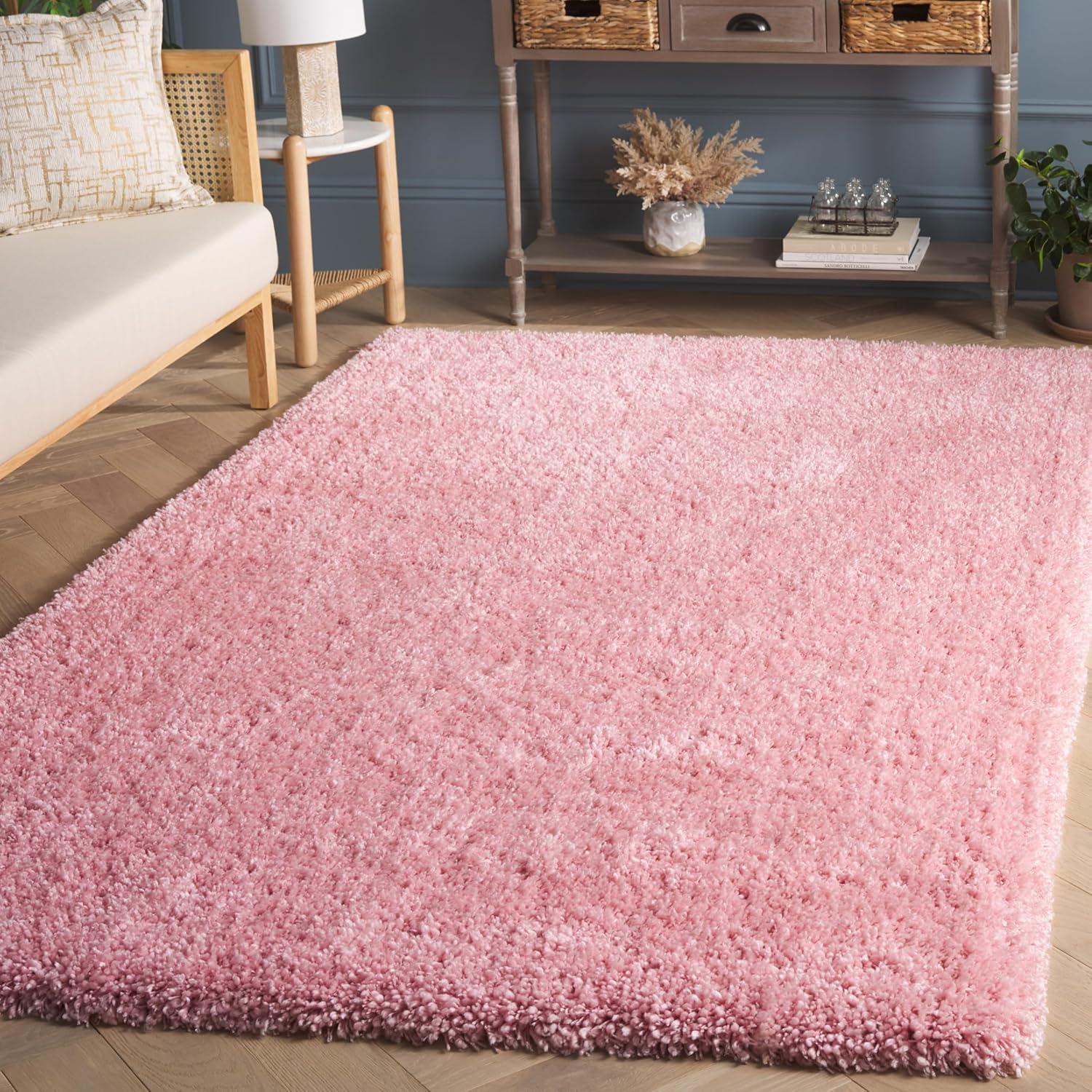 image:imageSAFAVIEH Classic Shag Collection Area Rug 5 x 8 Lime Handmade 175inch Thick Ideal for High Traffic Areas in Living Room Bedroom SG240BPink