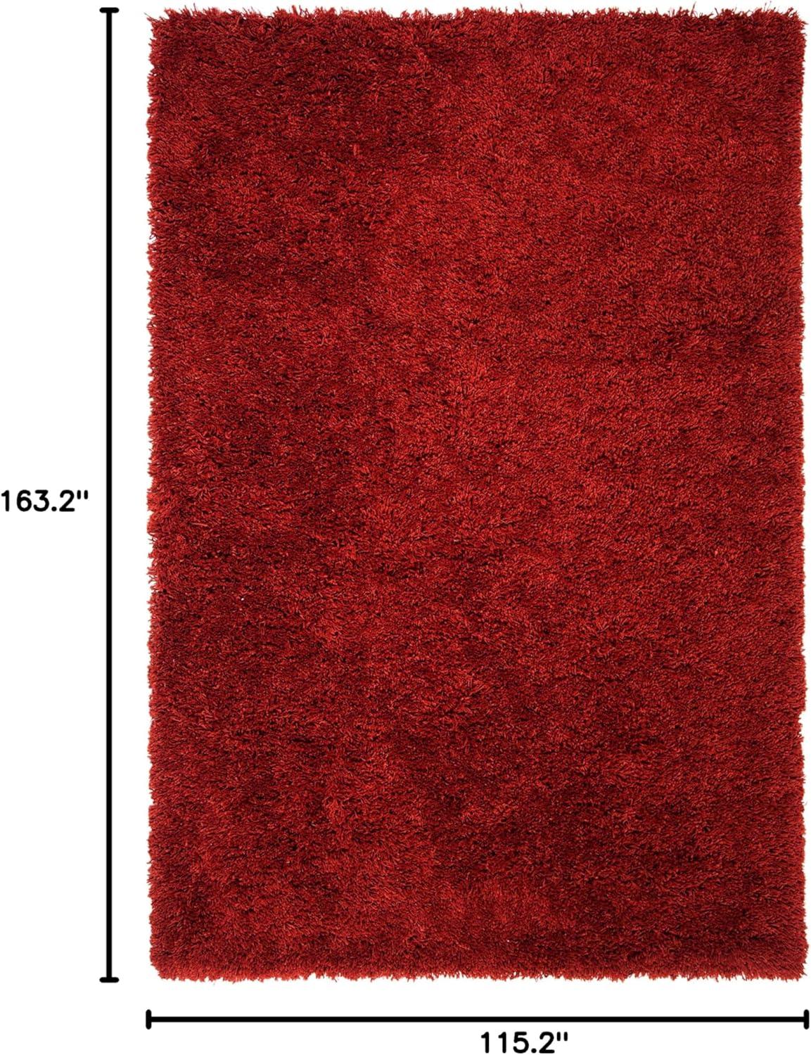 image:imageSAFAVIEH Classic Shag Collection Area Rug 5 x 8 Lime Handmade 175inch Thick Ideal for High Traffic Areas in Living Room Bedroom SG240BRust