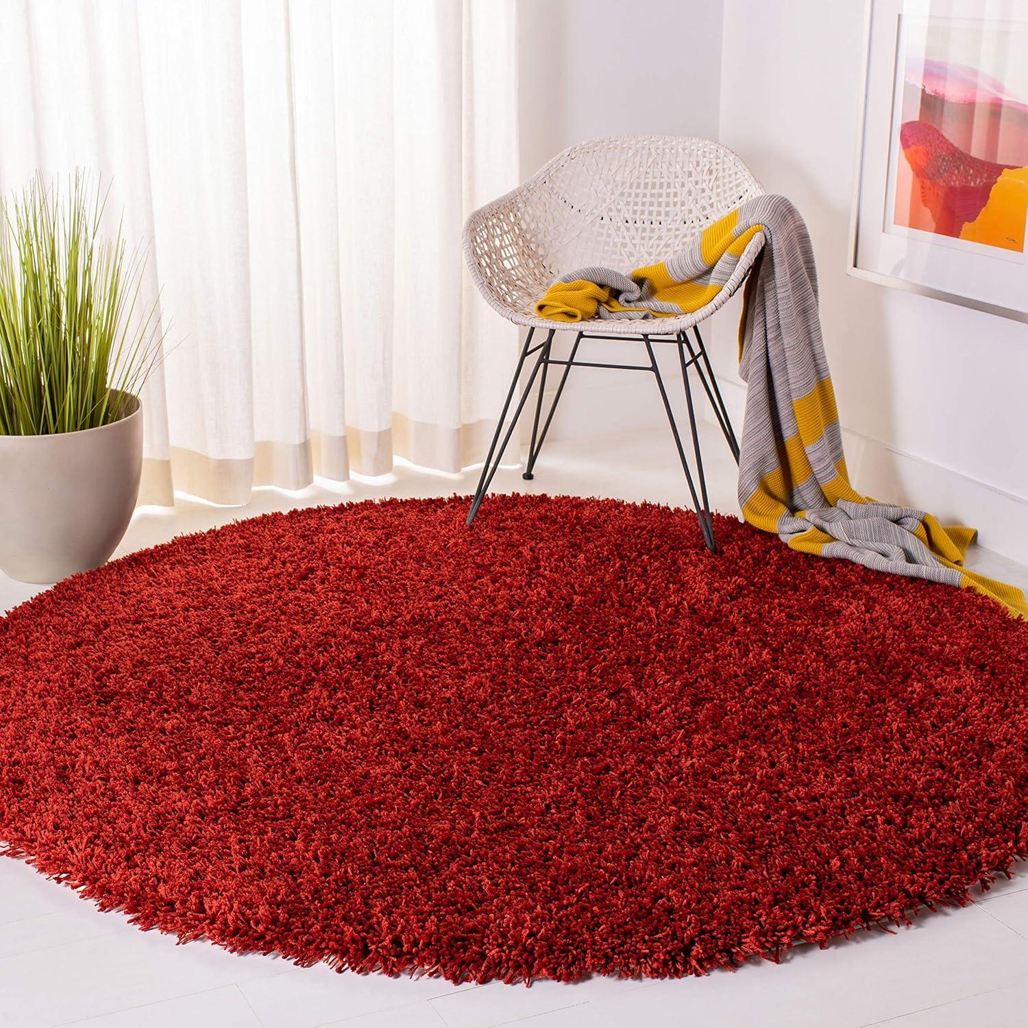 image:imageSAFAVIEH Classic Shag Collection Area Rug 5 x 8 Lime Handmade 175inch Thick Ideal for High Traffic Areas in Living Room Bedroom SG240BRust