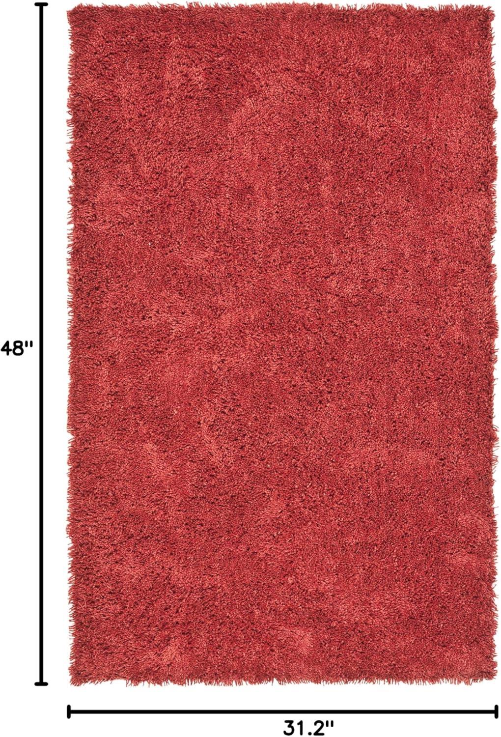 image:imageSAFAVIEH Classic Shag Collection Area Rug 5 x 8 Lime Handmade 175inch Thick Ideal for High Traffic Areas in Living Room Bedroom SG240BRust