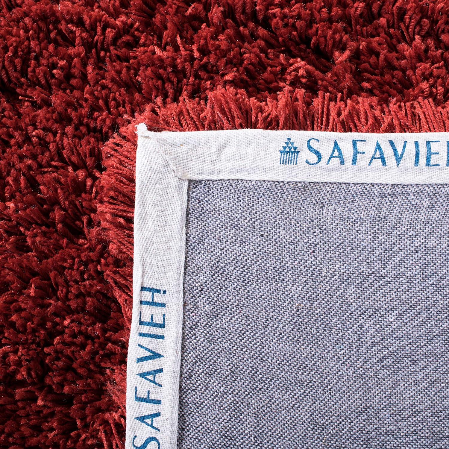 image:imageSAFAVIEH Classic Shag Collection Area Rug 5 x 8 Lime Handmade 175inch Thick Ideal for High Traffic Areas in Living Room Bedroom SG240BRust