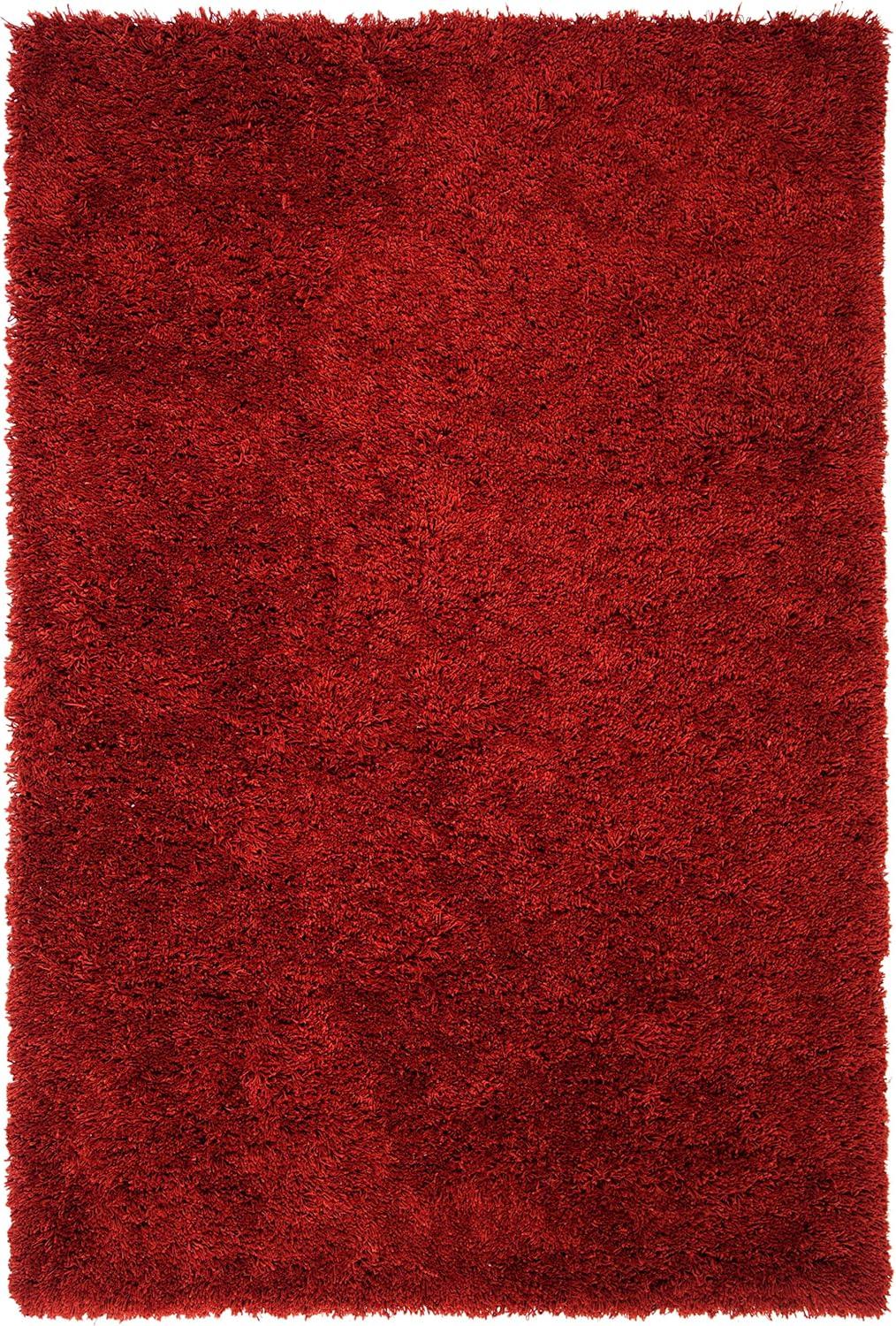 image:imageSAFAVIEH Classic Shag Collection Area Rug 5 x 8 Lime Handmade 175inch Thick Ideal for High Traffic Areas in Living Room Bedroom SG240BRust
