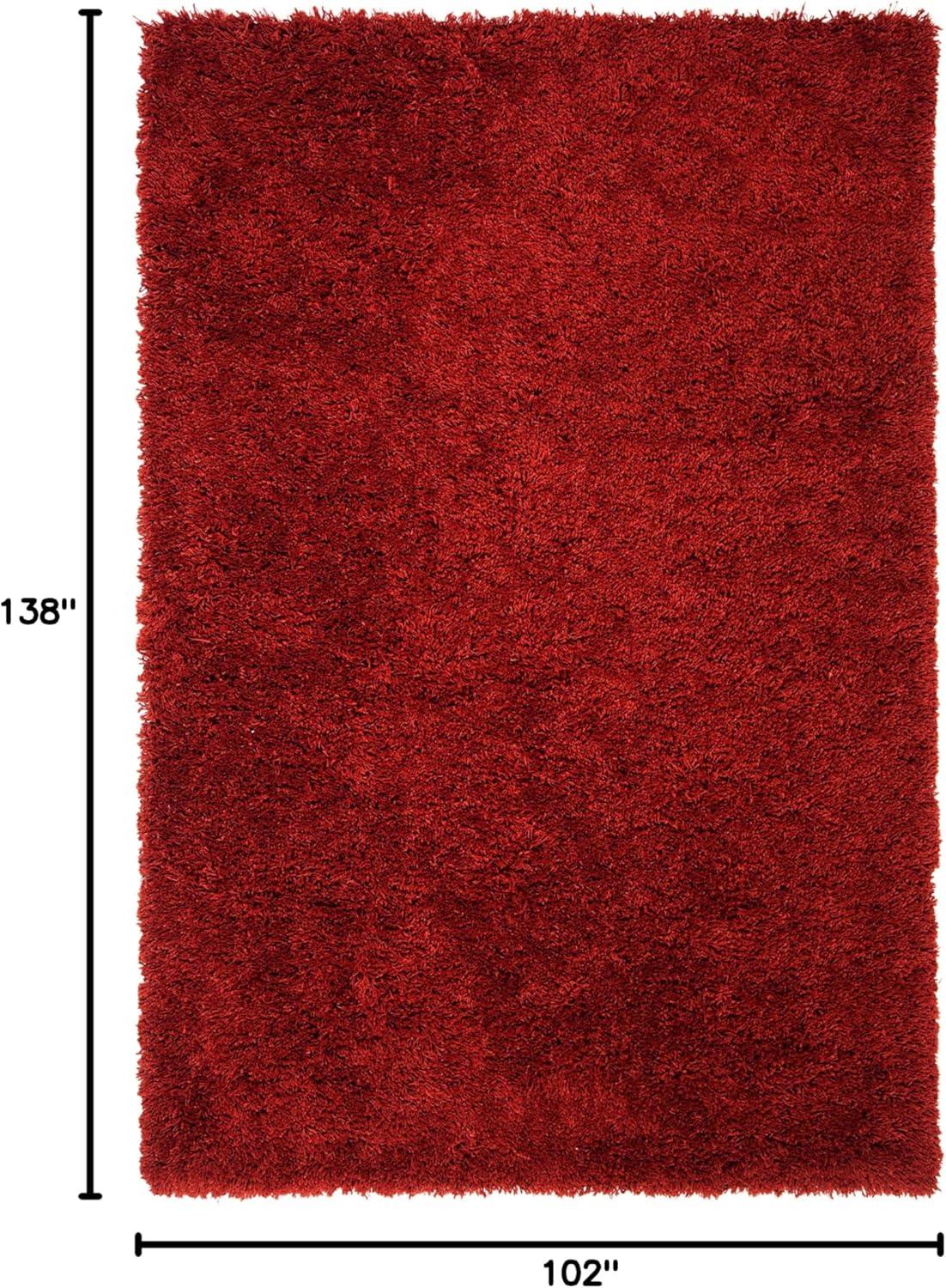 image:imageSAFAVIEH Classic Shag Collection Area Rug 5 x 8 Lime Handmade 175inch Thick Ideal for High Traffic Areas in Living Room Bedroom SG240BRust