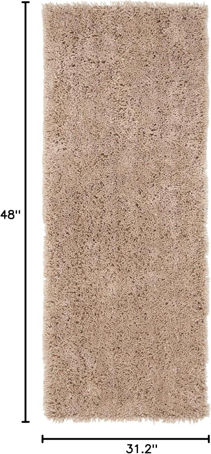image:imageSAFAVIEH Classic Shag Collection Area Rug 5 x 8 Lime Handmade 175inch Thick Ideal for High Traffic Areas in Living Room Bedroom SG240BTaupe