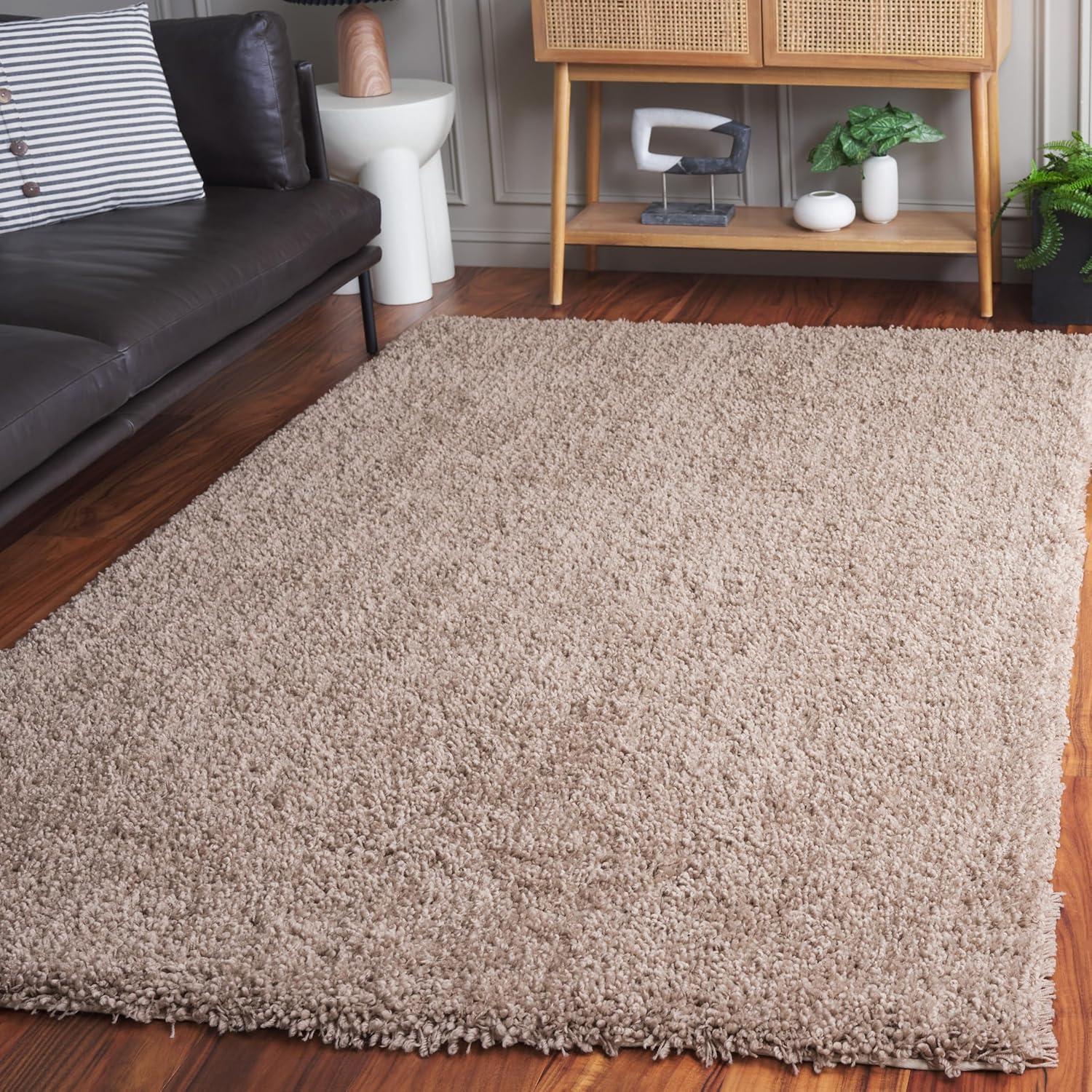 image:imageSAFAVIEH Classic Shag Collection Area Rug 5 x 8 Lime Handmade 175inch Thick Ideal for High Traffic Areas in Living Room Bedroom SG240BTaupe