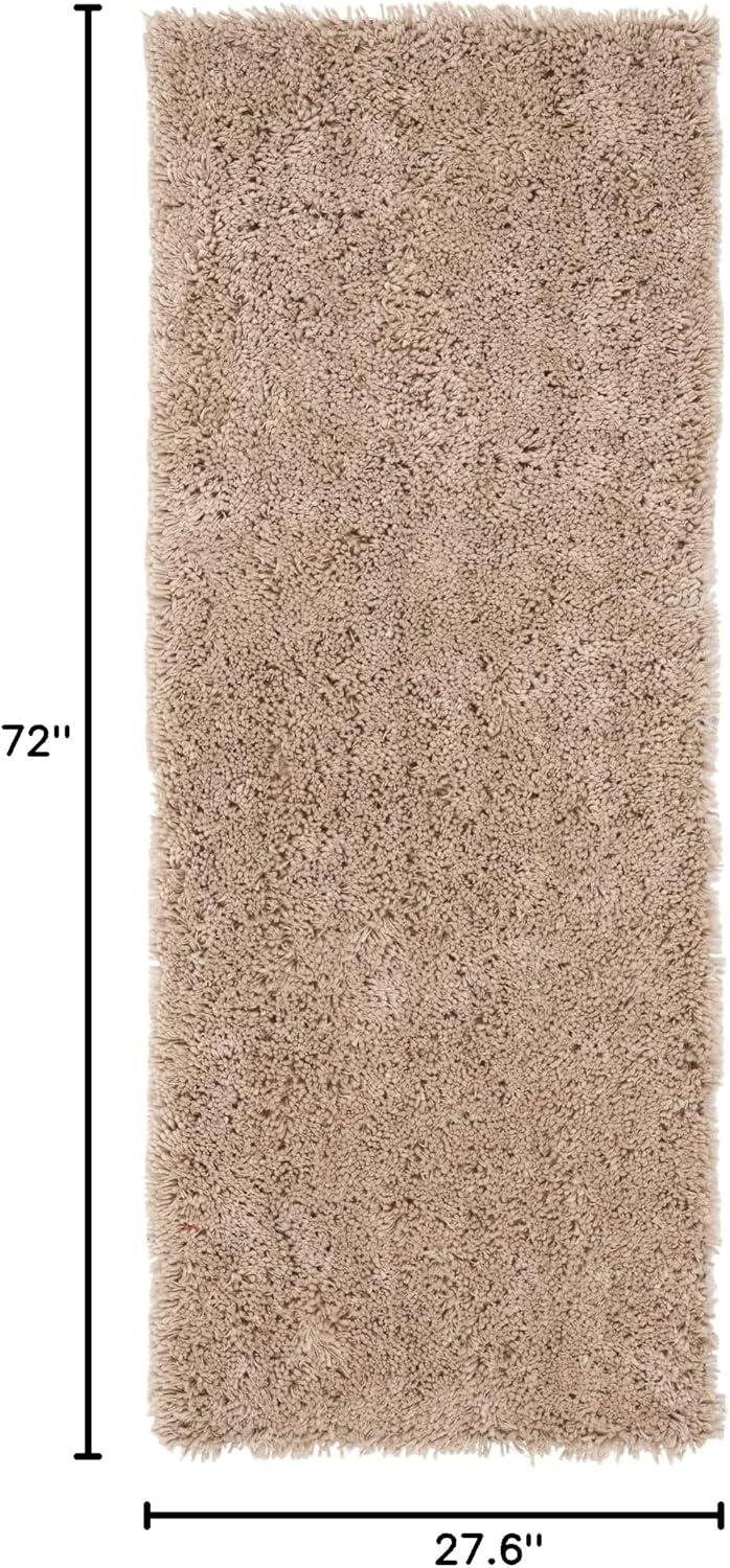 image:imageSAFAVIEH Classic Shag Collection Area Rug 5 x 8 Lime Handmade 175inch Thick Ideal for High Traffic Areas in Living Room Bedroom SG240BTaupe