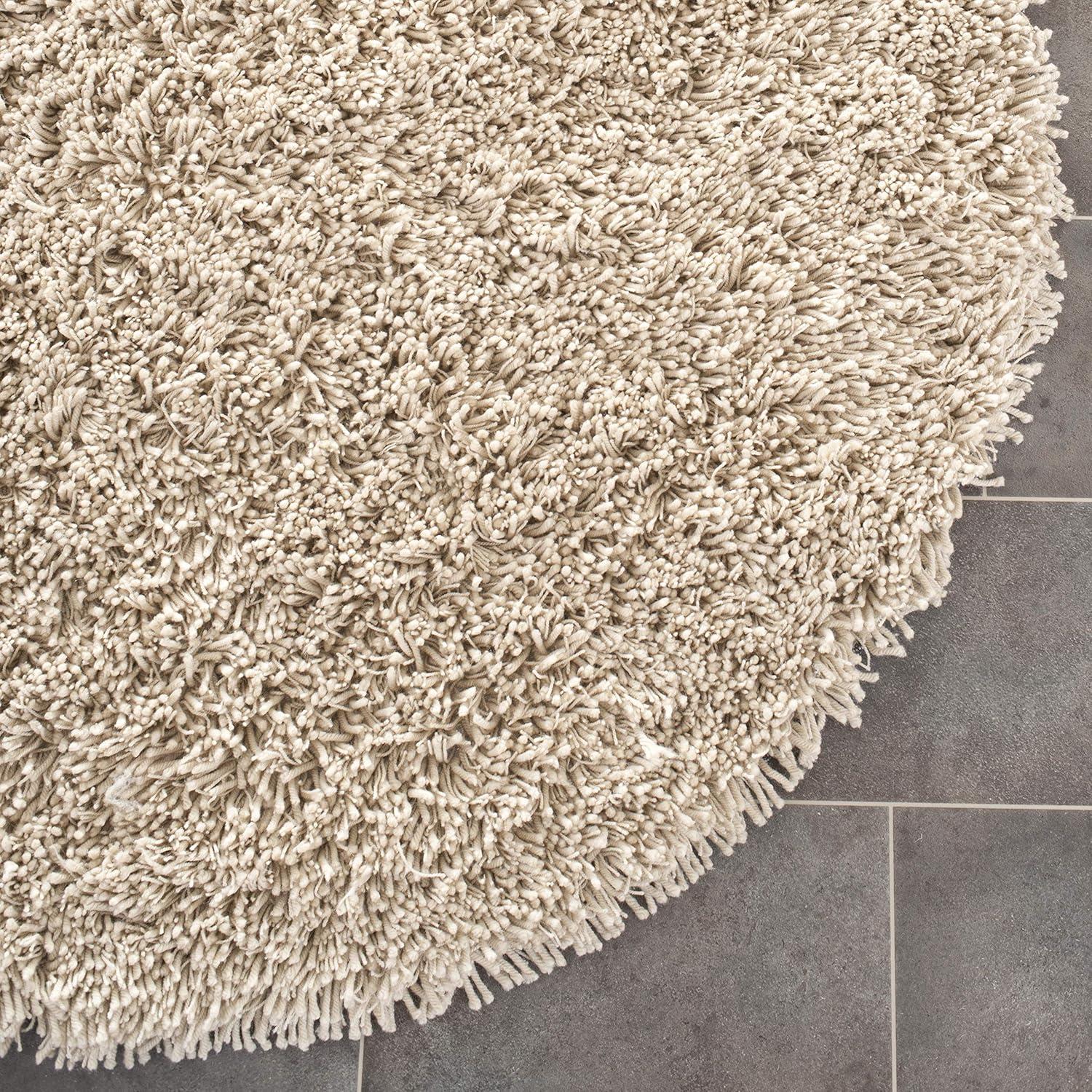 image:imageSAFAVIEH Classic Shag Collection Area Rug 5 x 8 Lime Handmade 175inch Thick Ideal for High Traffic Areas in Living Room Bedroom SG240BTaupe