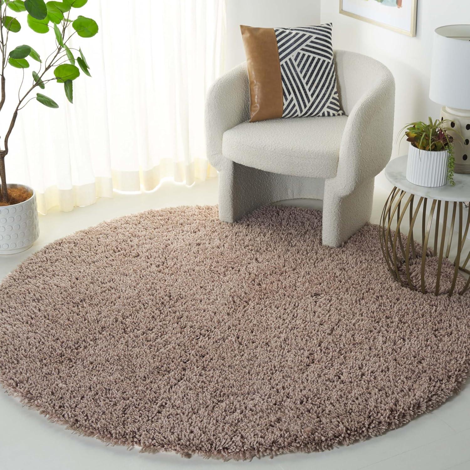 image:imageSAFAVIEH Classic Shag Collection Area Rug 5 x 8 Lime Handmade 175inch Thick Ideal for High Traffic Areas in Living Room Bedroom SG240BTaupe