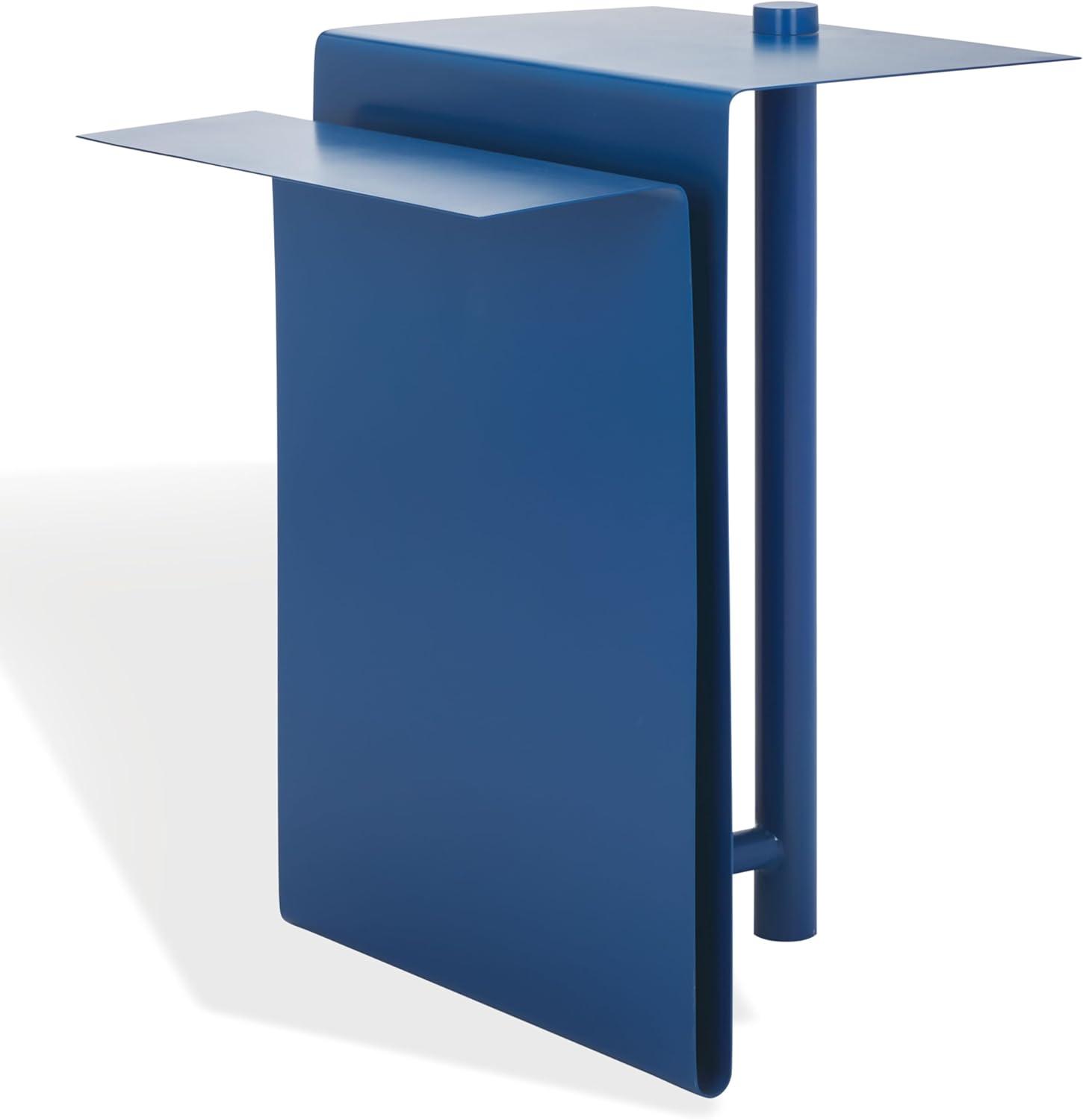 image:imageSAFAVIEH Couture Collection Aldwyn Blue Metal Accent Table Modern Fully Assembled Side Table SFV6803CBlue