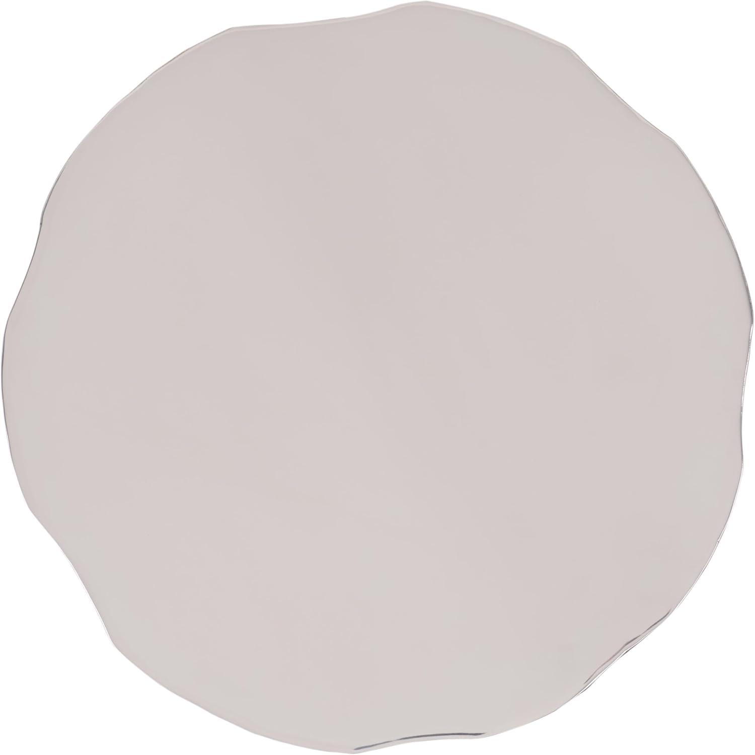 image:imageSAFAVIEH Couture Collection Janalee Chrome Hammered Steel Accent Table Round Side Table Sculptural Modern Design Fully Assembled SFV7912ACharcoal