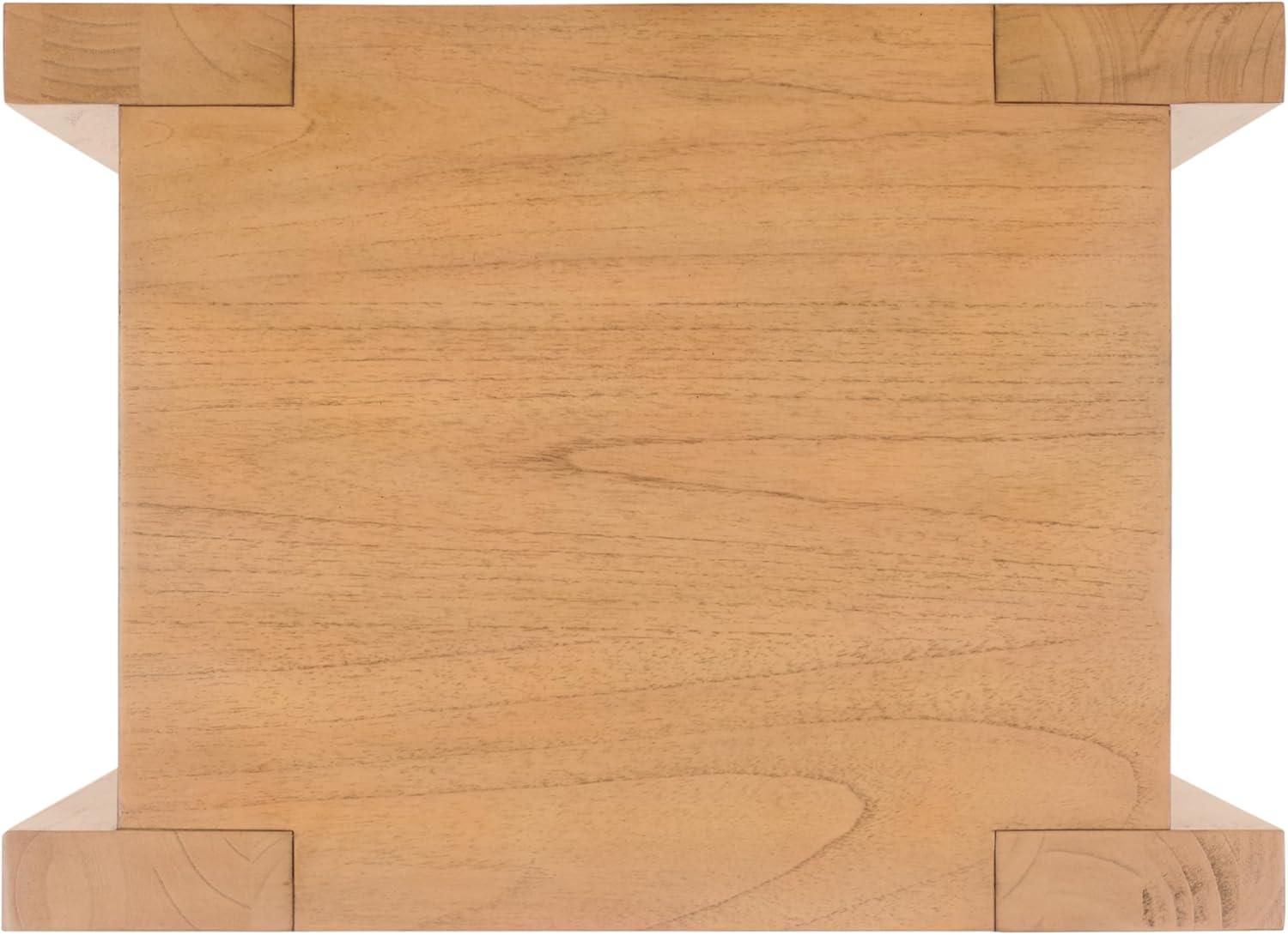 image:imageSAFAVIEH Couture Collection Jessandria Natural Brown Accent Table Contemporary Design Fully Assembled SFV7719ANatural