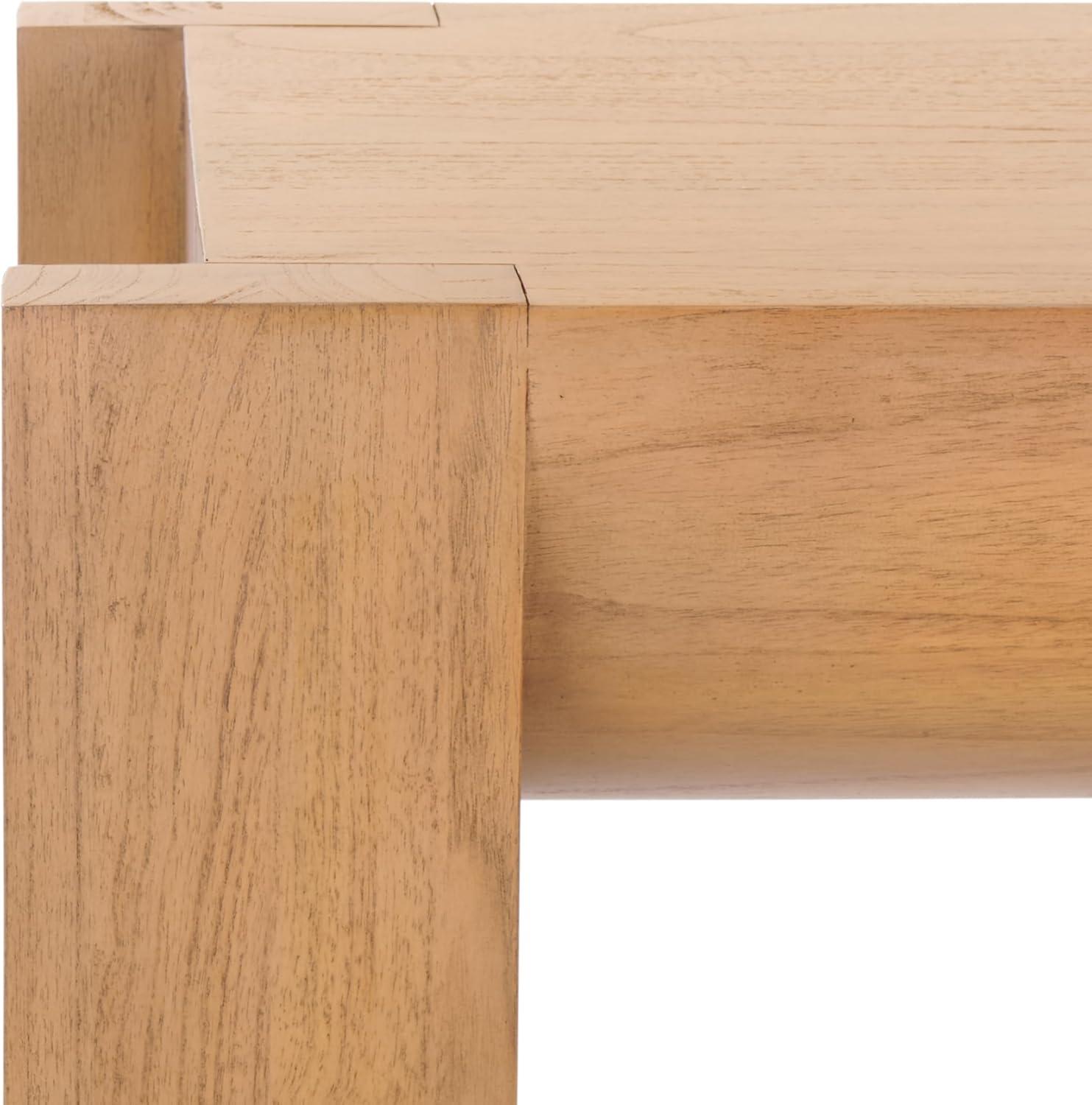image:imageSAFAVIEH Couture Collection Jessandria Natural Brown Accent Table Contemporary Design Fully Assembled SFV7719ANatural