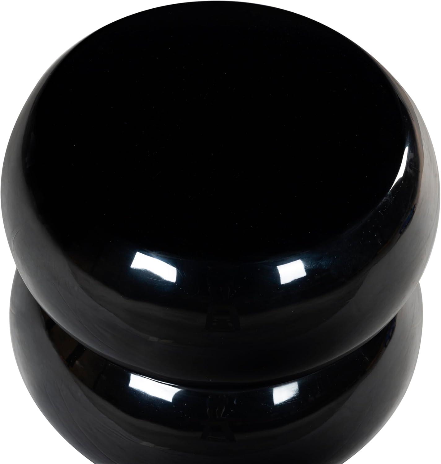 image:imageSAFAVIEH Couture Collection Joy Rosa White Concrete Accent Table Contemporary Sculptural Side Table High Gloss Finish Fully Assembled SFV2620BBlack
