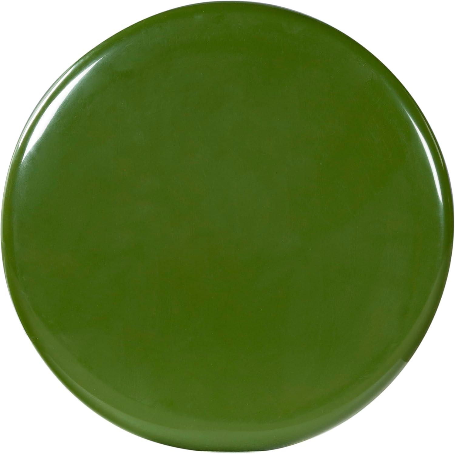 image:imageSAFAVIEH Couture Collection Noelly Olive Green Concrete Accent Table Contemporary Swirl Pedestal Side Table High Gloss Finish Fully Assembled SFV2621COlive Green