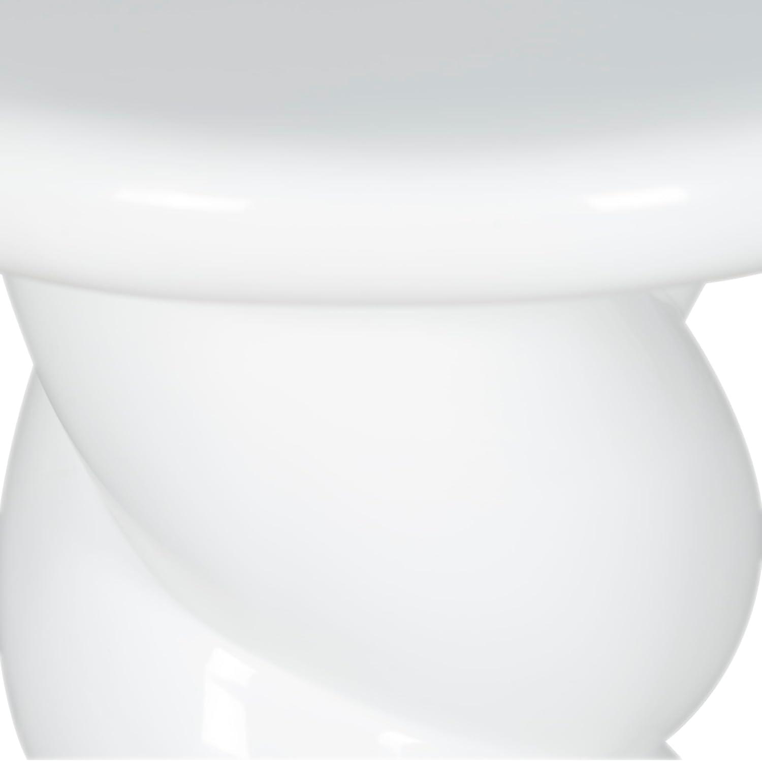 image:imageSAFAVIEH Couture Collection Noelly Olive Green Concrete Accent Table Contemporary Swirl Pedestal Side Table High Gloss Finish Fully Assembled SFV2621CWhite