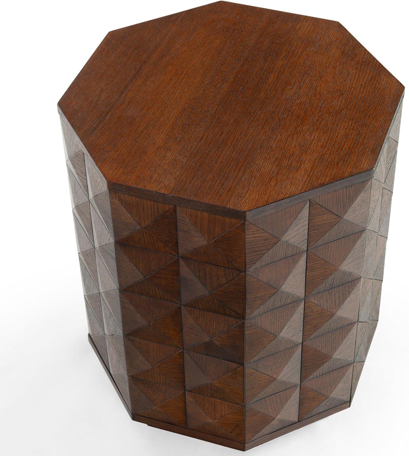image:imageSAFAVIEH Couture Collection Patty Black Accent Table Octagonal Side Table Carved Design Fully Assembled SFV7252AWalnut