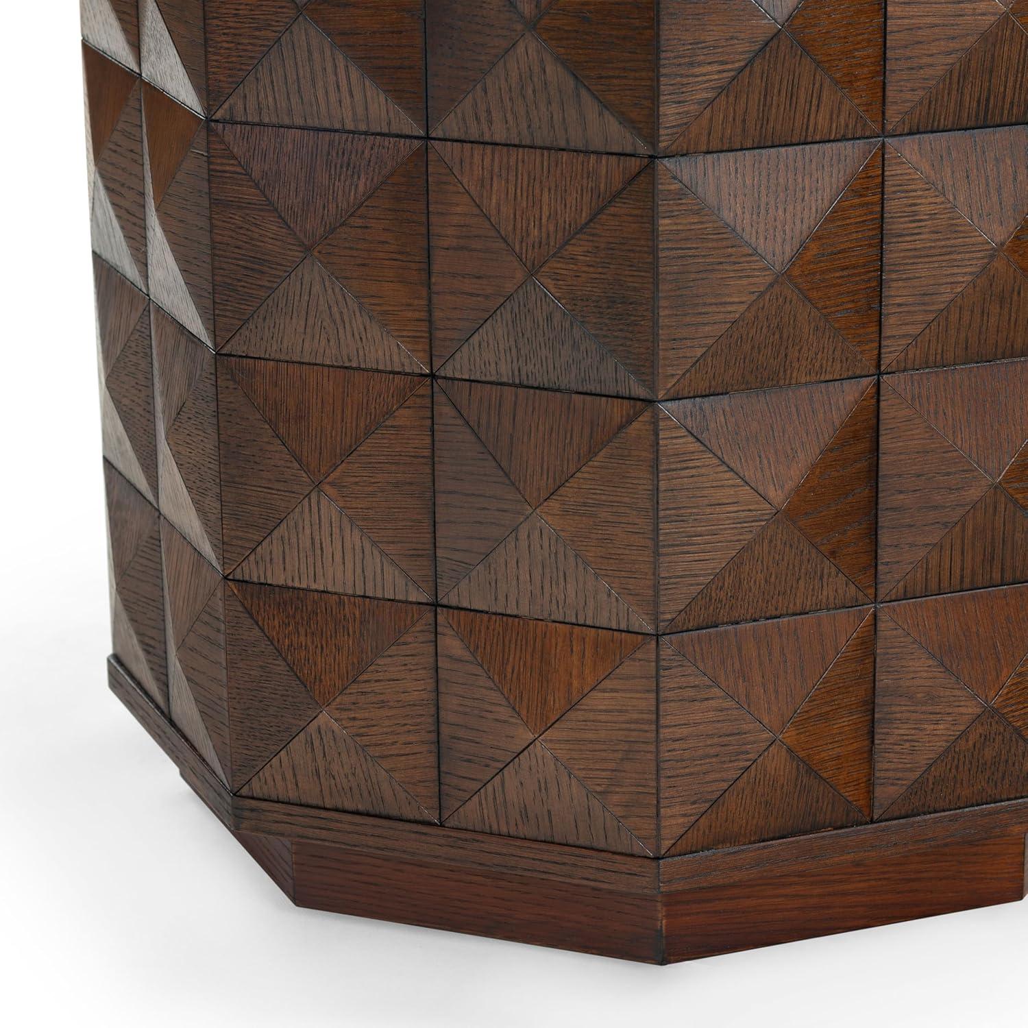 image:imageSAFAVIEH Couture Collection Patty Black Accent Table Octagonal Side Table Carved Design Fully Assembled SFV7252AWalnut