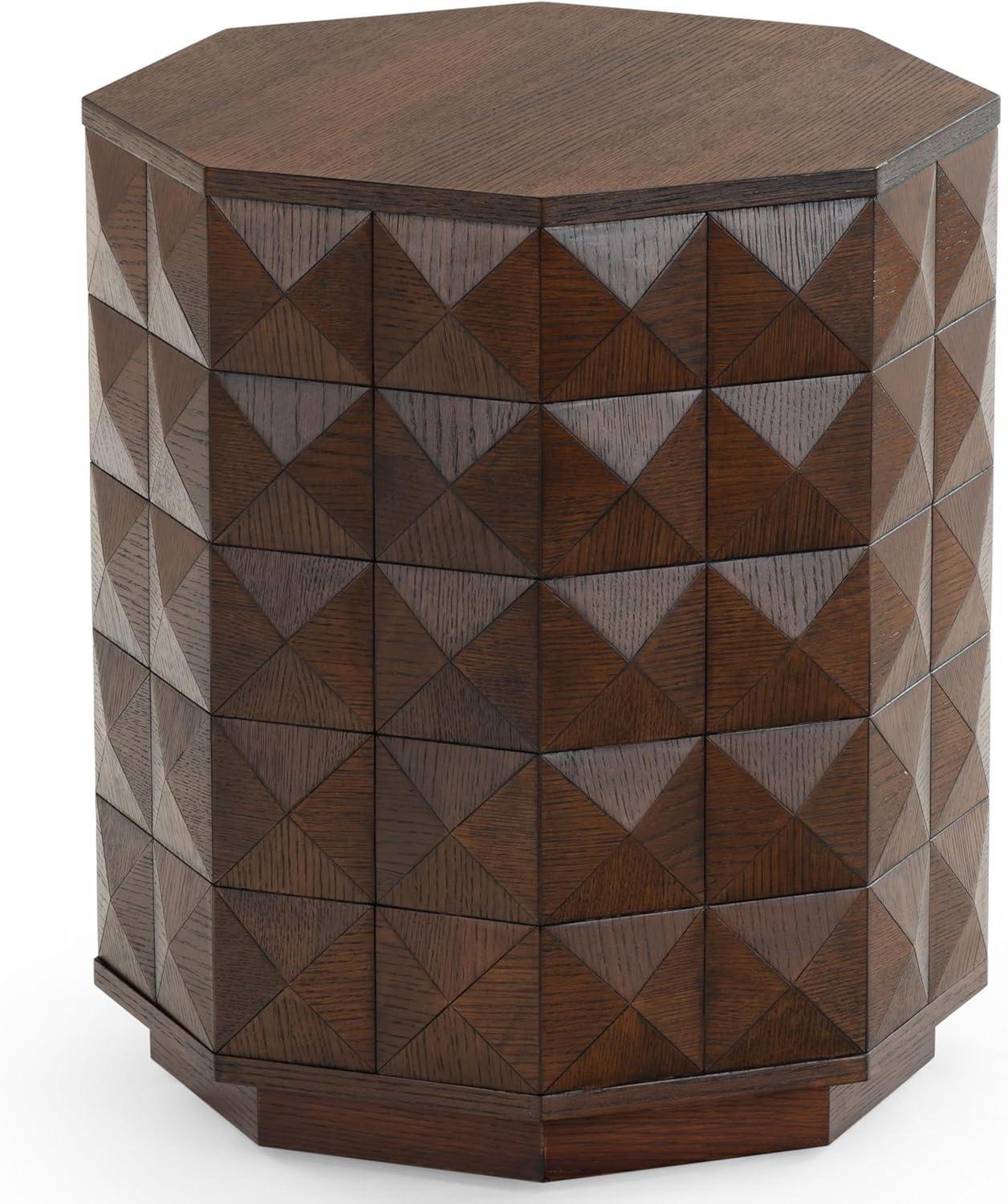 image:imageSAFAVIEH Couture Collection Patty Black Accent Table Octagonal Side Table Carved Design Fully Assembled SFV7252AWalnut
