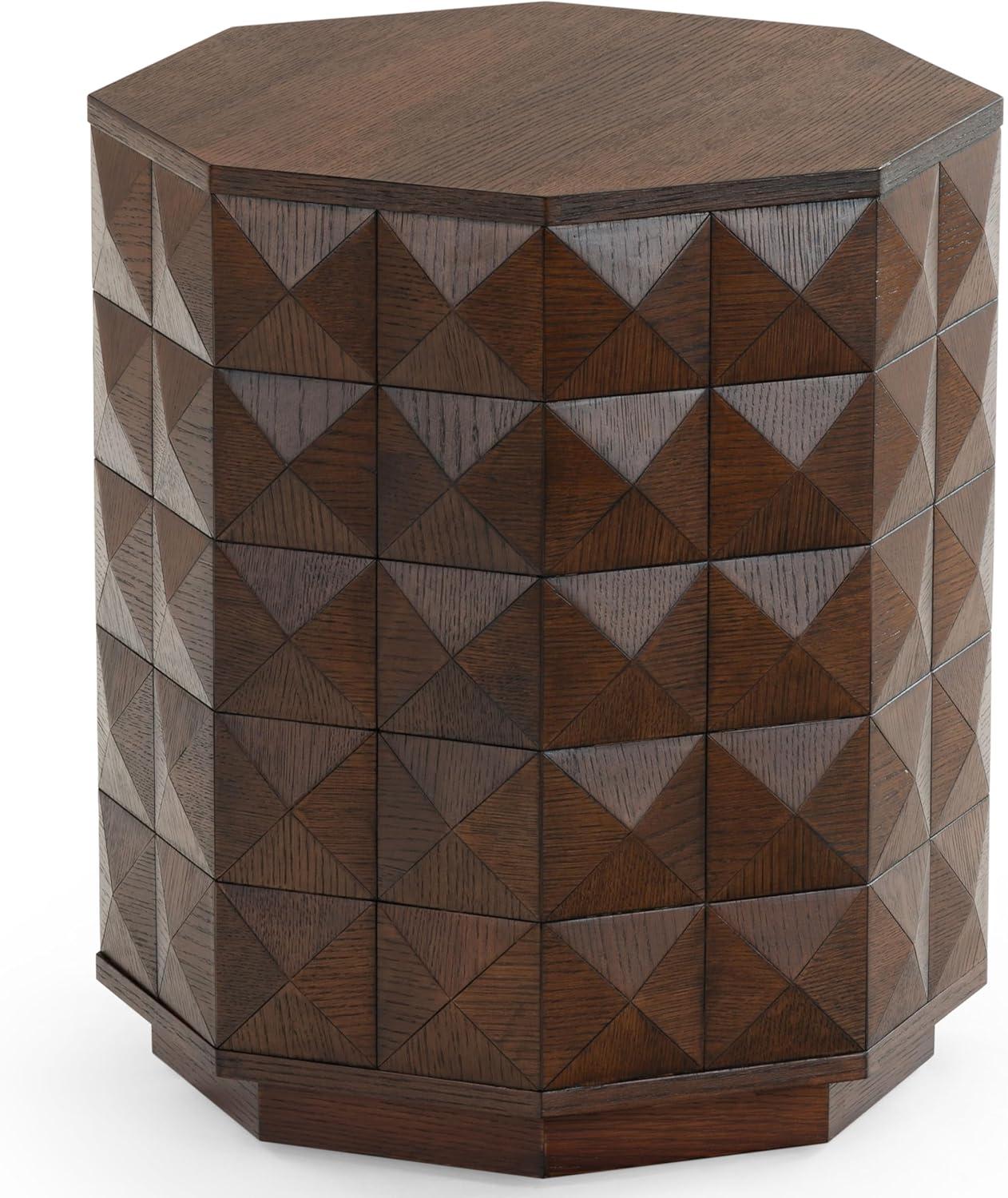 image:imageSAFAVIEH Couture Collection Patty Black Accent Table Octagonal Side Table Carved Design Fully Assembled SFV7252AWalnut