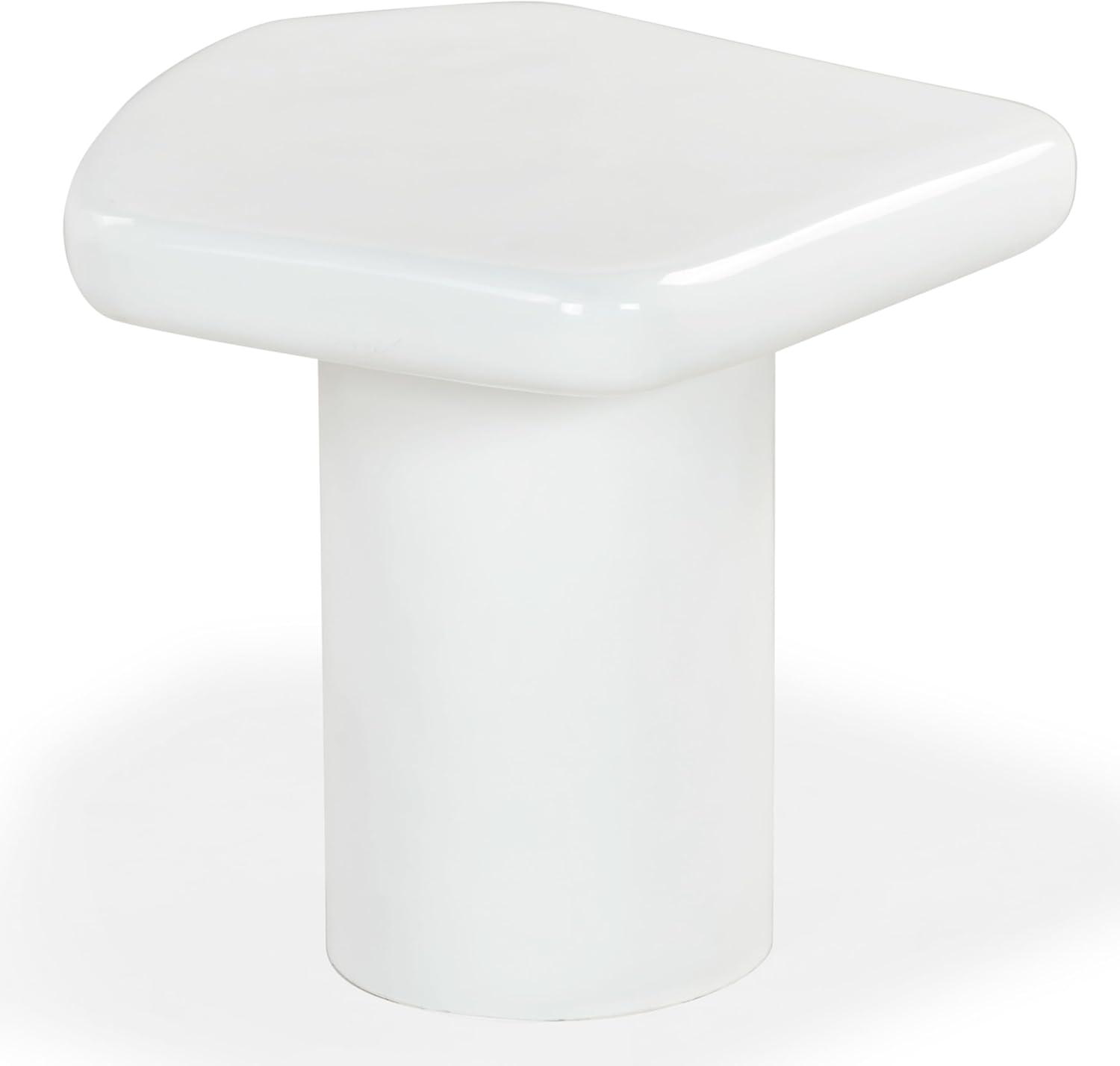 image:imageSAFAVIEH Couture Collection Rhianna White Concrete Accent Table Sculptural Side Table Modern Design SFV2608AWhite