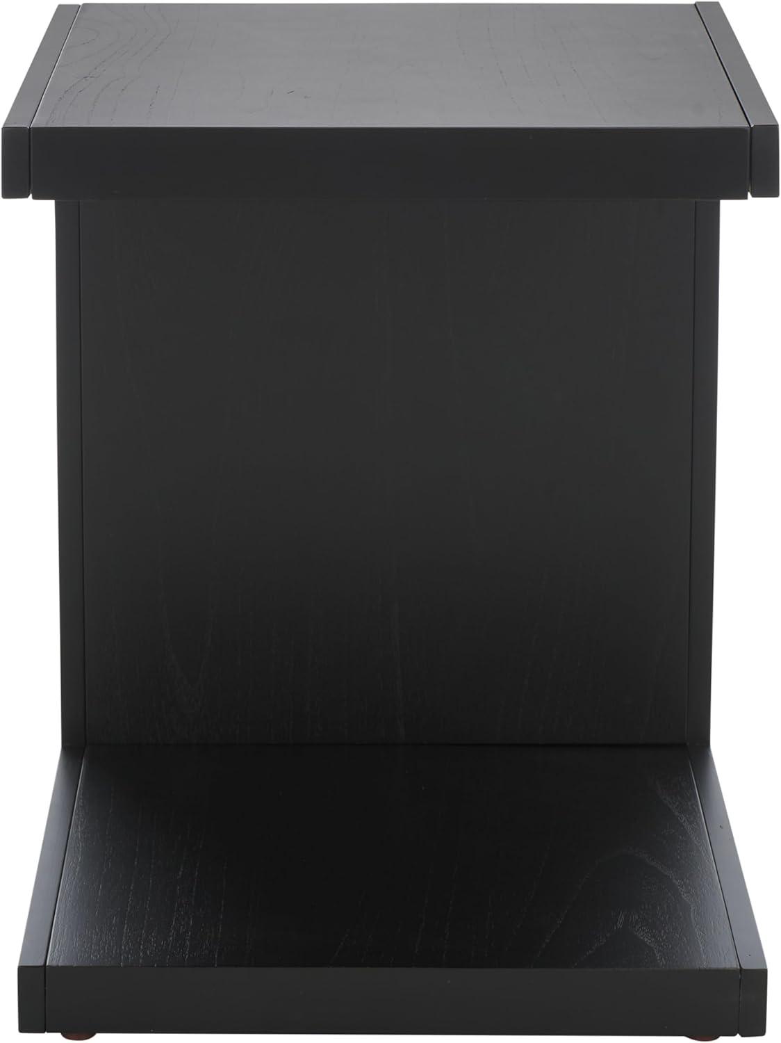 image:imageSAFAVIEH Couture Collection Tawney Black Accent Table CShaped Side Table Modern Minimalist Design SFV1317ABlack