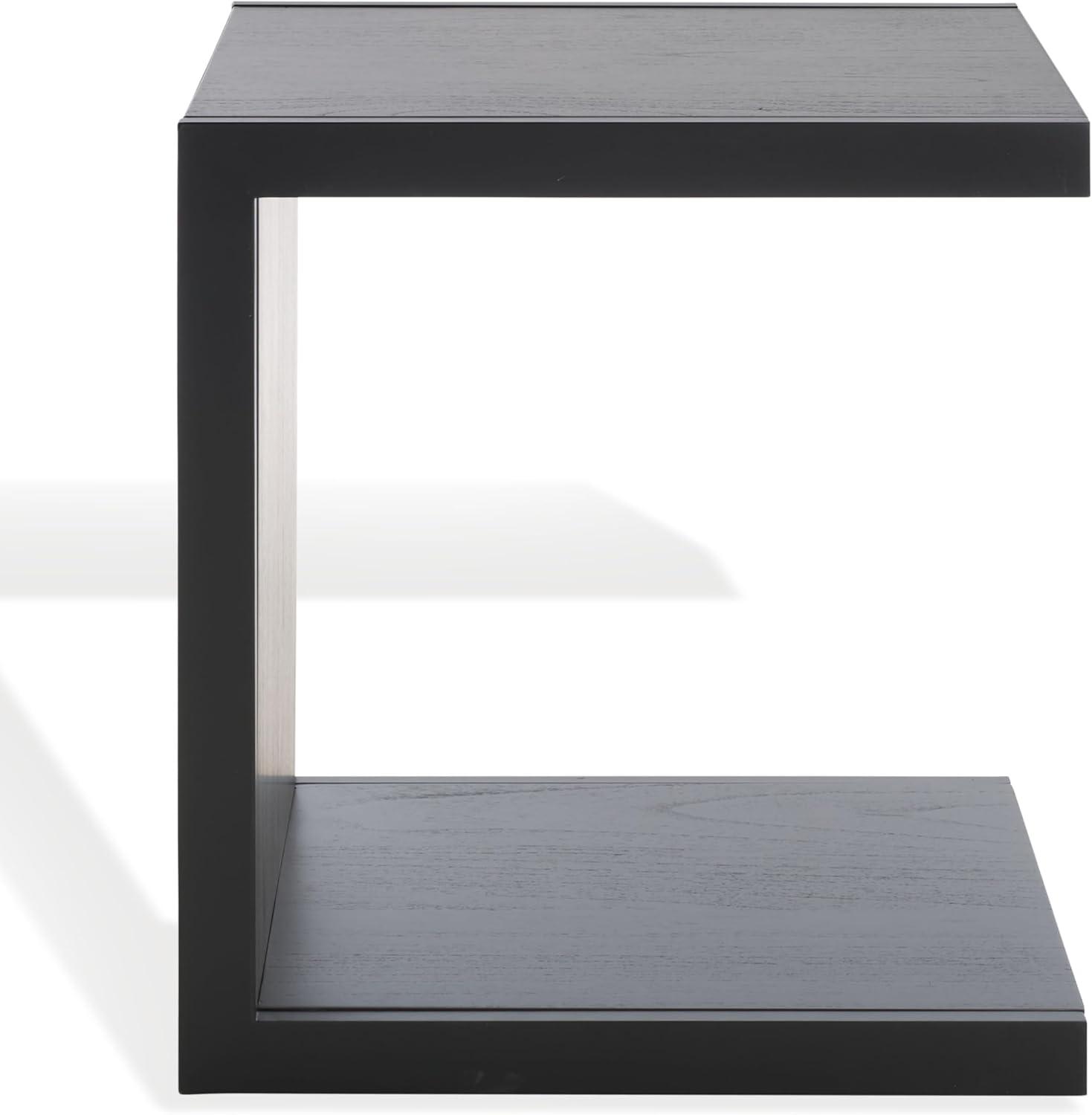 image:imageSAFAVIEH Couture Collection Tawney Black Accent Table CShaped Side Table Modern Minimalist Design SFV1317ABlack