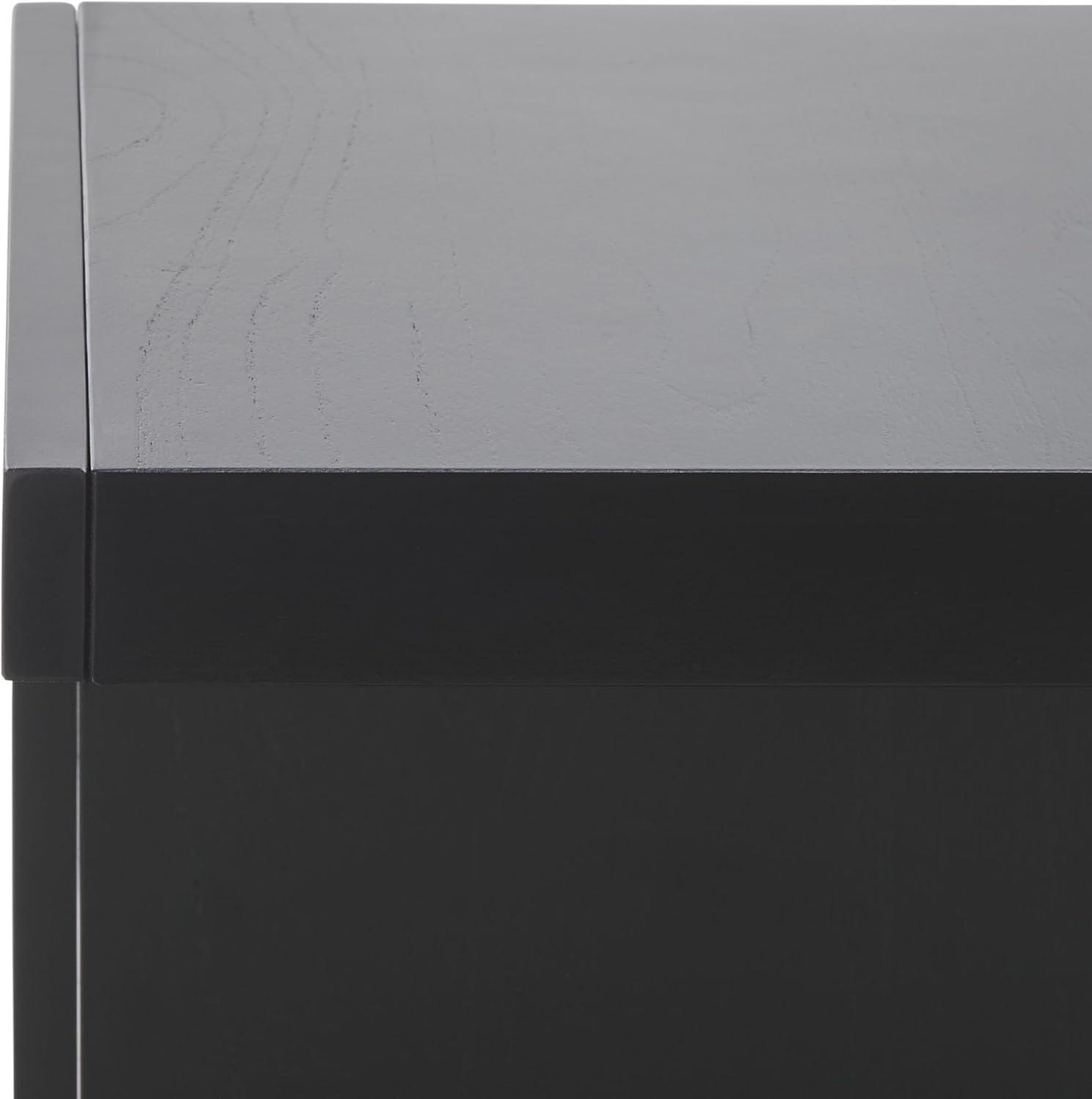 image:imageSAFAVIEH Couture Collection Tawney Black Accent Table CShaped Side Table Modern Minimalist Design SFV1317ABlack