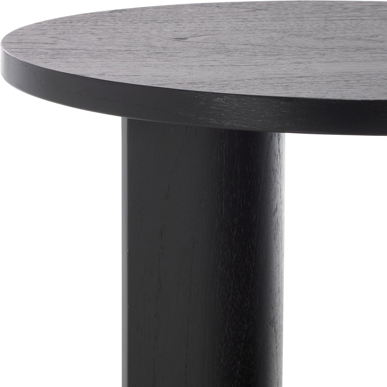 image:imageSAFAVIEH Couture Collection Audriella Natural Brown Round Top Accent TableBlack