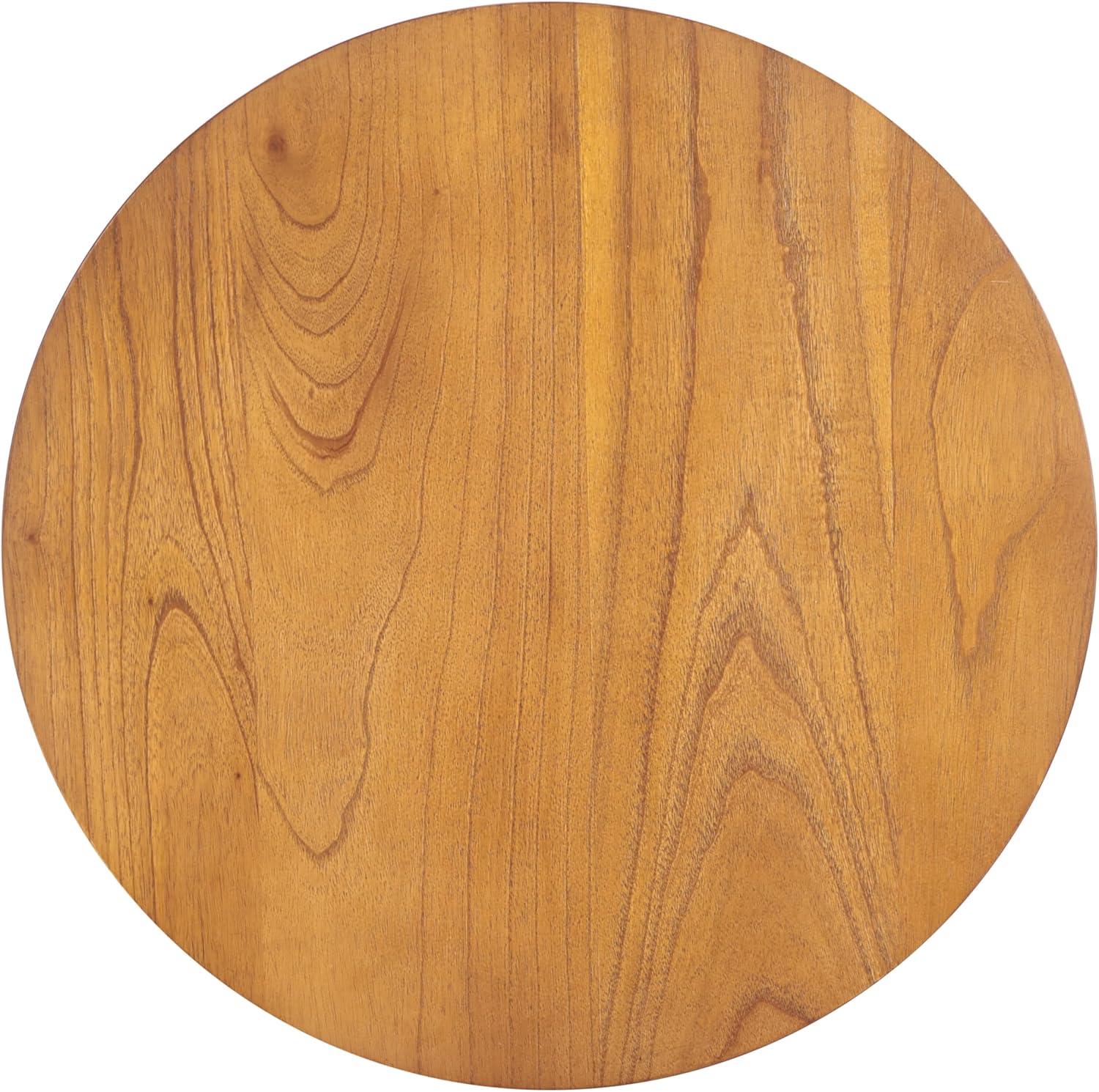 image:imageSAFAVIEH Couture Collection Audriella Natural Brown Round Top Accent TableNatural