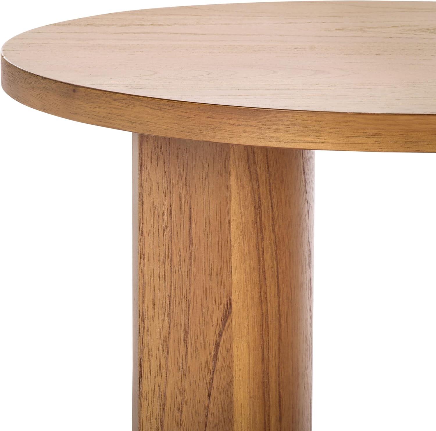 image:imageSAFAVIEH Couture Collection Audriella Natural Brown Round Top Accent TableNatural