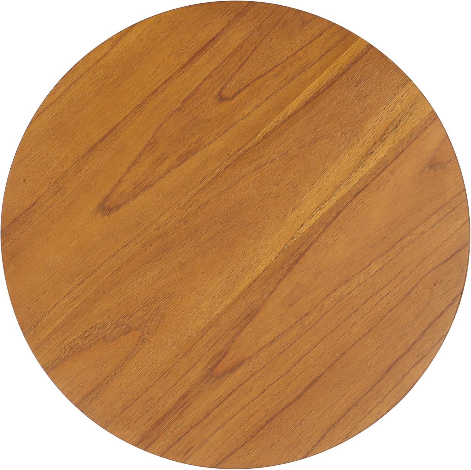 image:imageSAFAVIEH Couture Collection Leonardi Natural Brown Round Top Accent TableNatural
