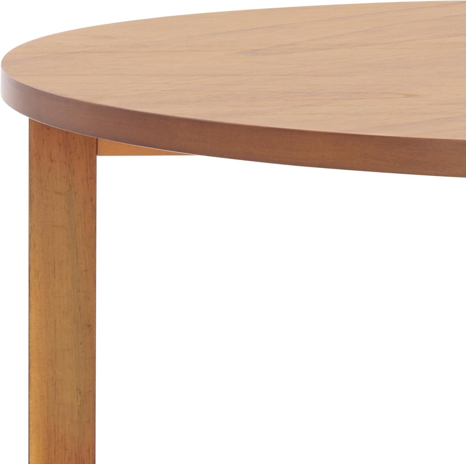 image:imageSAFAVIEH Couture Collection Leonardi Natural Brown Round Top Accent TableNatural