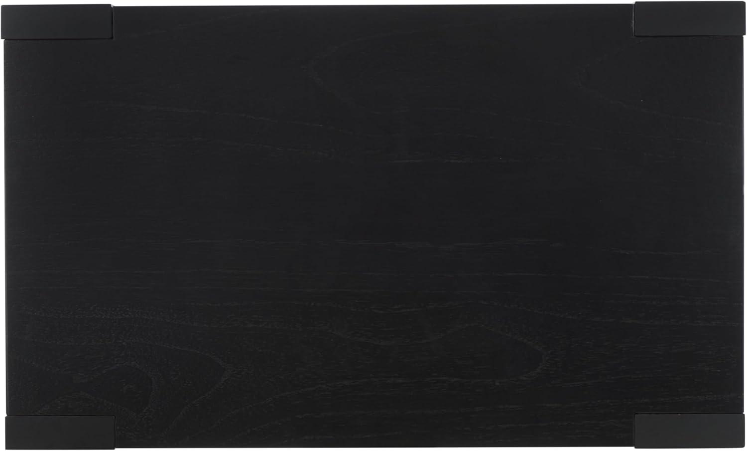 image:imageSAFAVIEH Couture Collection Nikole Natural Brown Rectangle Accent TableBlack