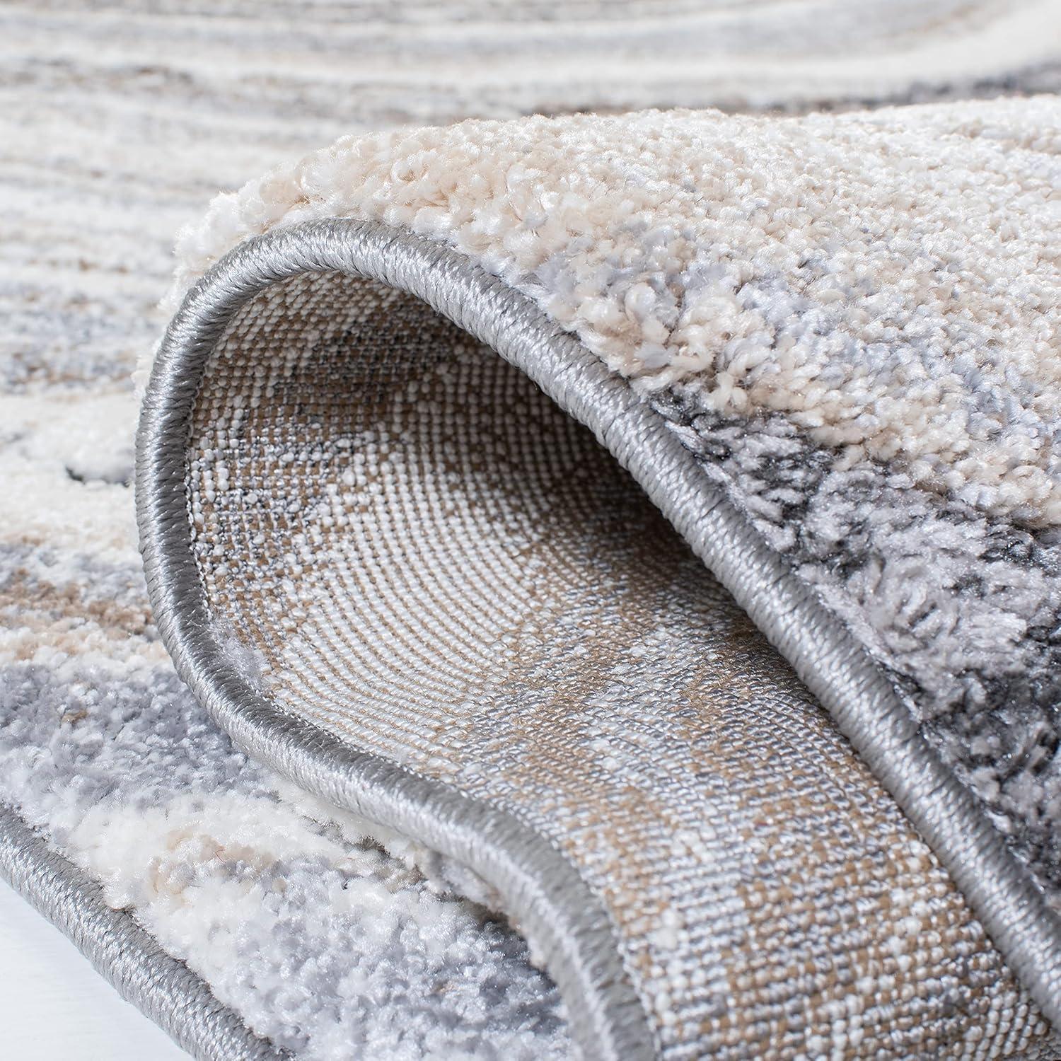 image:imageSAFAVIEH Cyrus Shag Collection Area Rug 9 x 12 Ivory amp Grey Modern Abstract Design NonShedding amp Easy Care 08inch Thick Ideal for High Traffic Areas in Living Room Bedroom CYR124AIvoryGrey