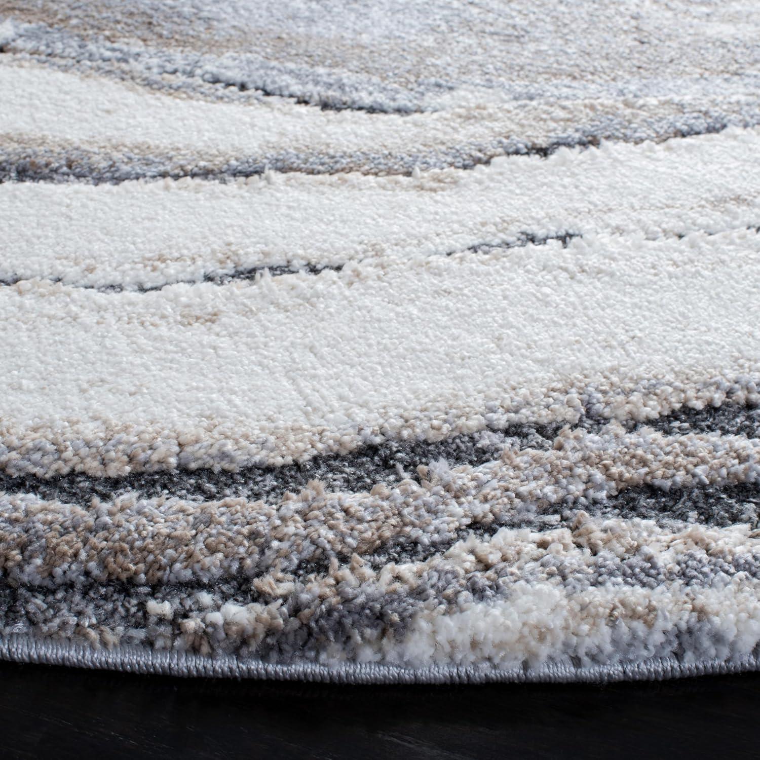 image:imageSAFAVIEH Cyrus Shag Collection Area Rug 9 x 12 Ivory amp Grey Modern Abstract Design NonShedding amp Easy Care 08inch Thick Ideal for High Traffic Areas in Living Room Bedroom CYR124AIvoryGrey