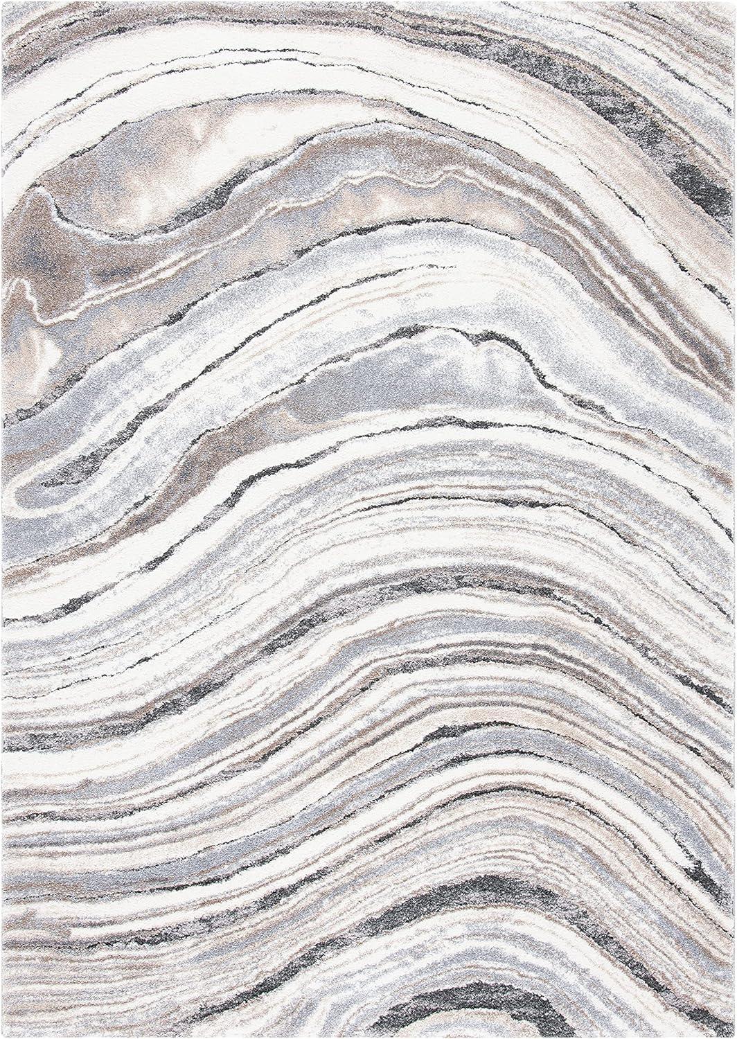 image:imageSAFAVIEH Cyrus Shag Collection Area Rug 9 x 12 Ivory amp Grey Modern Abstract Design NonShedding amp Easy Care 08inch Thick Ideal for High Traffic Areas in Living Room Bedroom CYR124AIvoryGrey