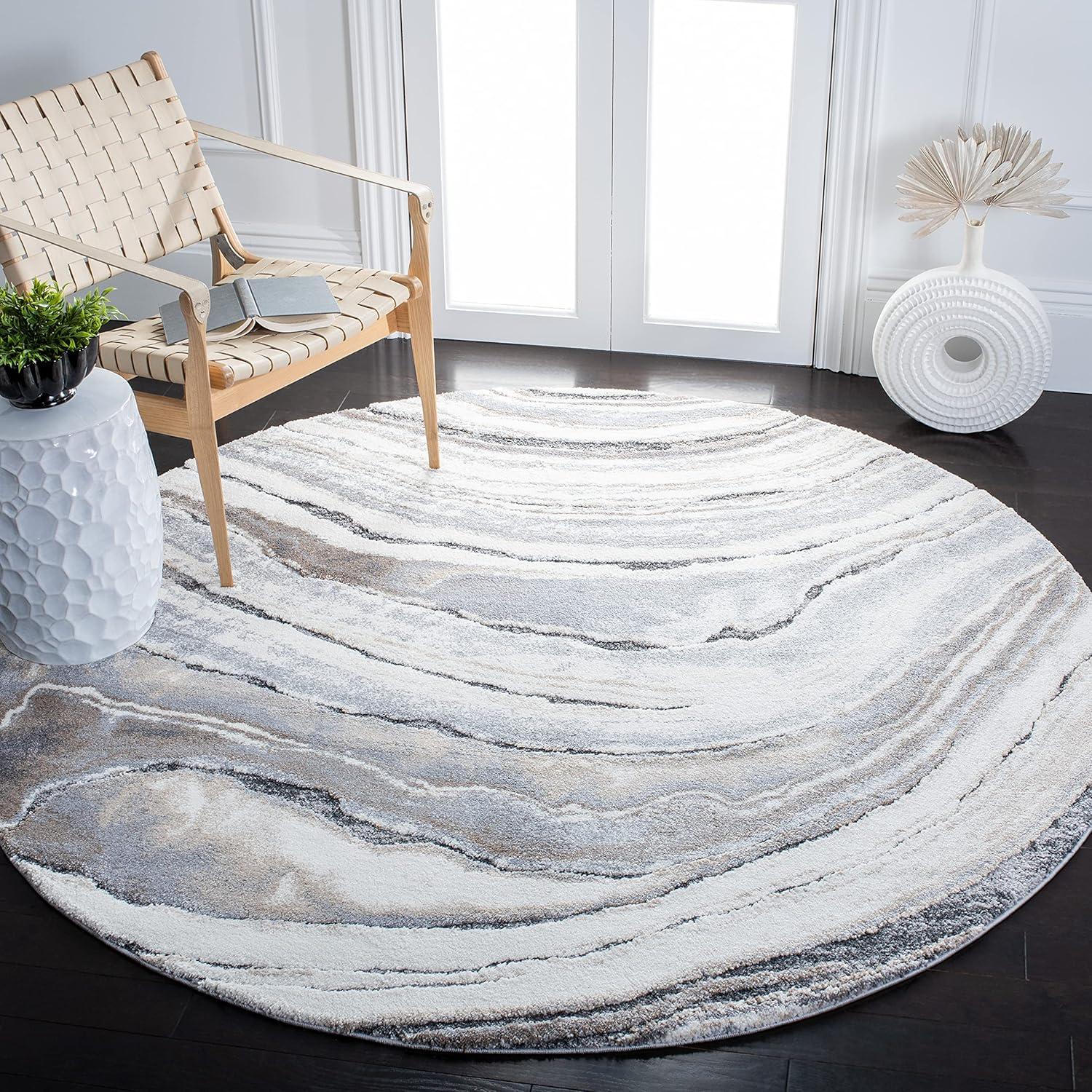 image:imageSAFAVIEH Cyrus Shag Collection Area Rug 9 x 12 Ivory amp Grey Modern Abstract Design NonShedding amp Easy Care 08inch Thick Ideal for High Traffic Areas in Living Room Bedroom CYR124AIvoryGrey