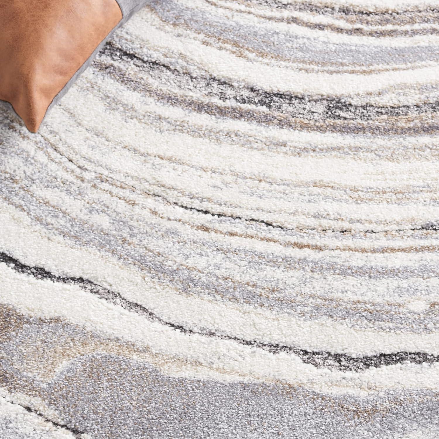 image:imageSAFAVIEH Cyrus Shag Collection Area Rug 9 x 12 Ivory amp Grey Modern Abstract Design NonShedding amp Easy Care 08inch Thick Ideal for High Traffic Areas in Living Room Bedroom CYR124AIvoryGrey
