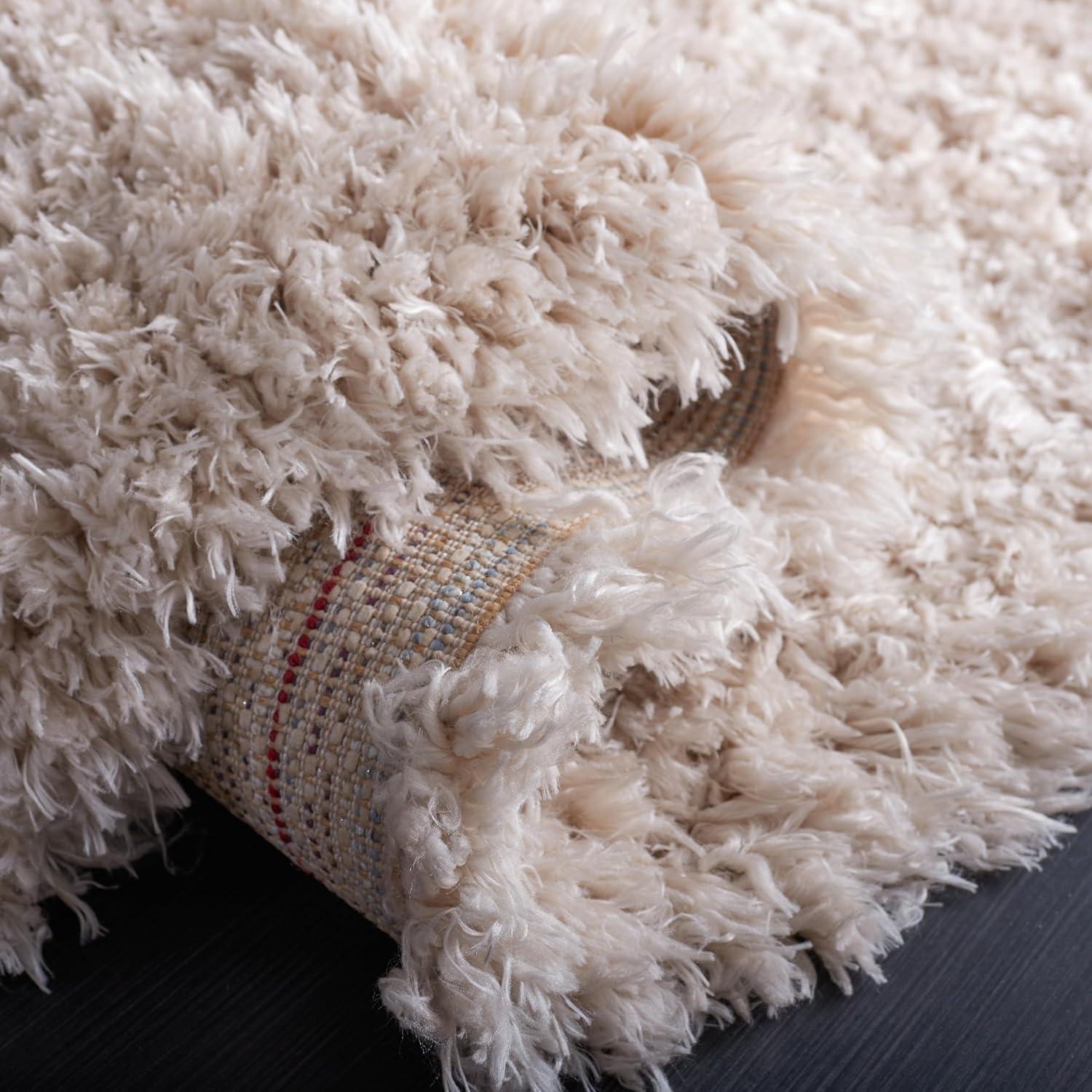 image:imageSAFAVIEH Flokati Shag Collection Area Rug 67 x 9 Beige Solid Design NonShedding amp Easy Care 275inch Thick Ideal for High Traffic Areas in Living Room Bedroom FLK950EBeige