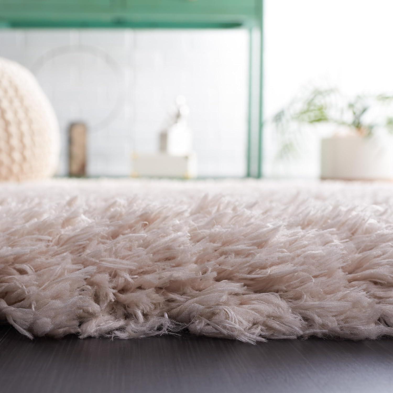 image:imageSAFAVIEH Flokati Shag Collection Area Rug 67 x 9 Beige Solid Design NonShedding amp Easy Care 275inch Thick Ideal for High Traffic Areas in Living Room Bedroom FLK950EBeige