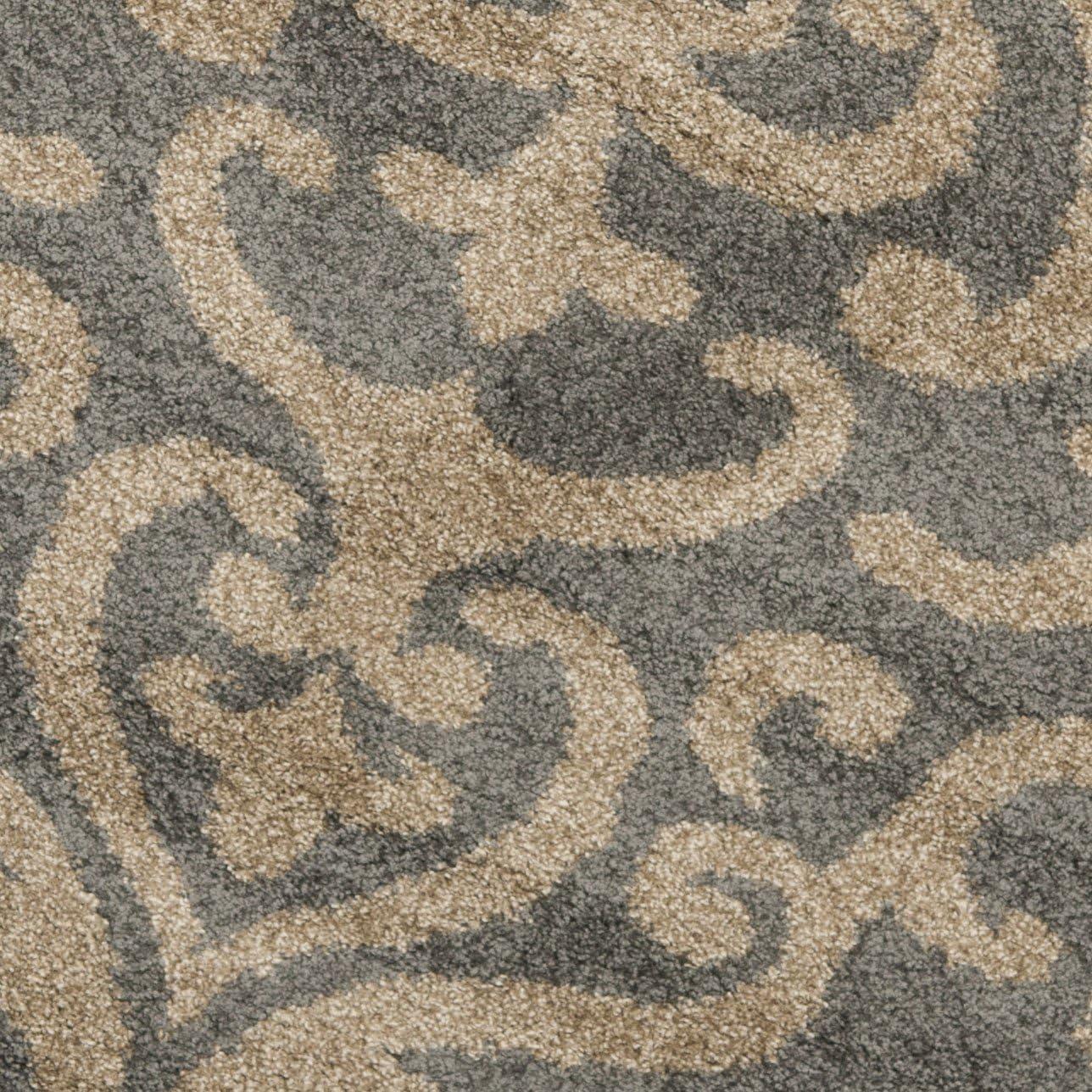 image:imageSAFAVIEH Florida Shag Collection Area Rug 53 x 76 Grey amp Beige Damask Design NonShedding amp Easy Care 12inch Thick Ideal for High Traffic Areas in Living Room Bedroom SG4628013GreyBeige