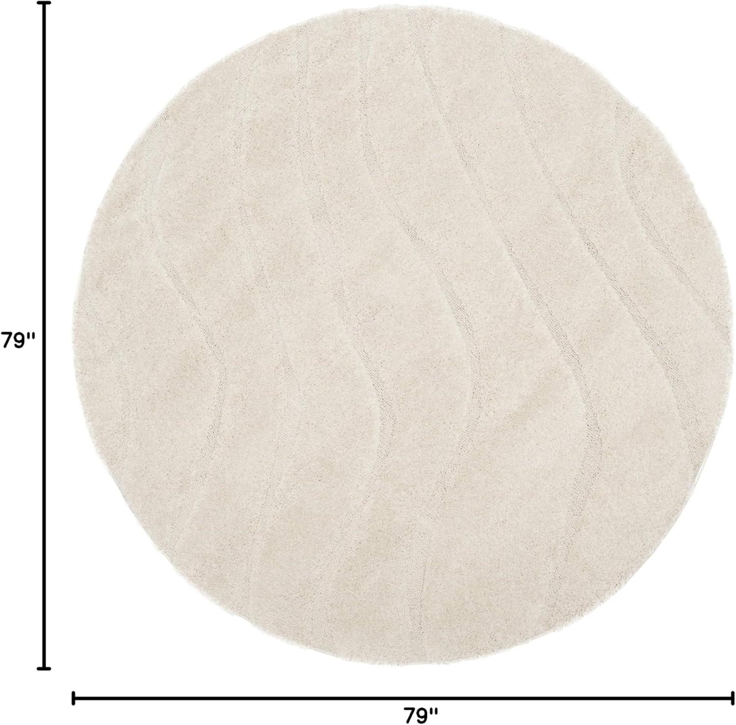 image:imageSAFAVIEH Florida Shag Collection Area Rug 86 x 12 Dark Blue amp Cream NonShedding amp Easy Care 12inch Thick Ideal for High Traffic Areas in Living Room Bedroom SG4726511Creme